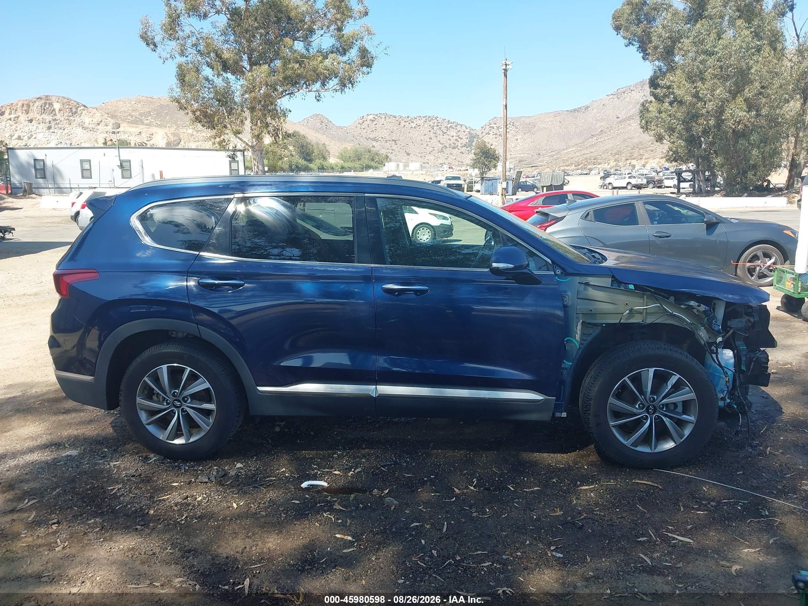 2020 Hyundai Santa Fe Sel Blue vin: 5NMS33AD7LH150355