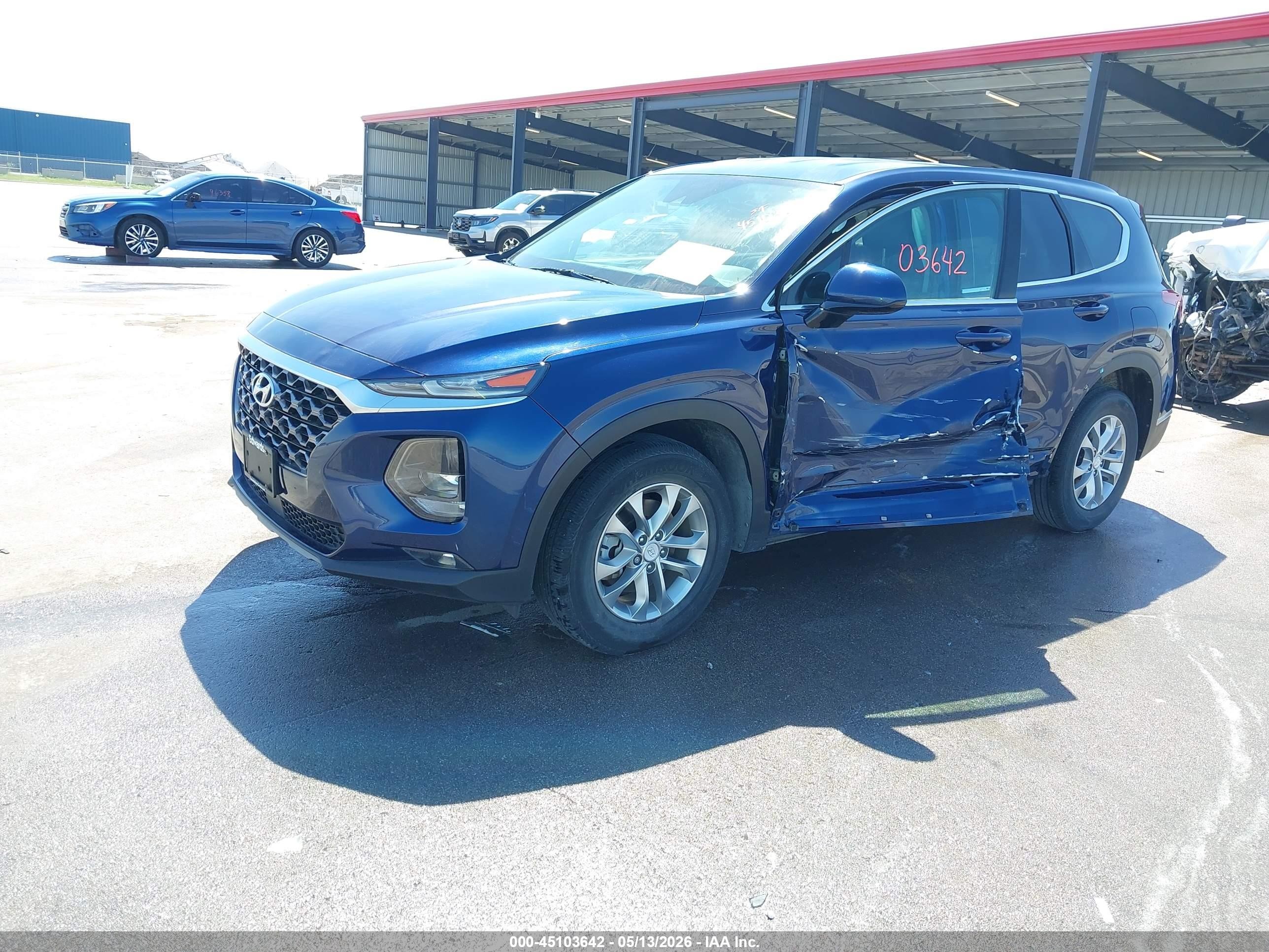 2020 Hyundai Santa Fe Sel Blue vin: 5NMS33AD8LH195627