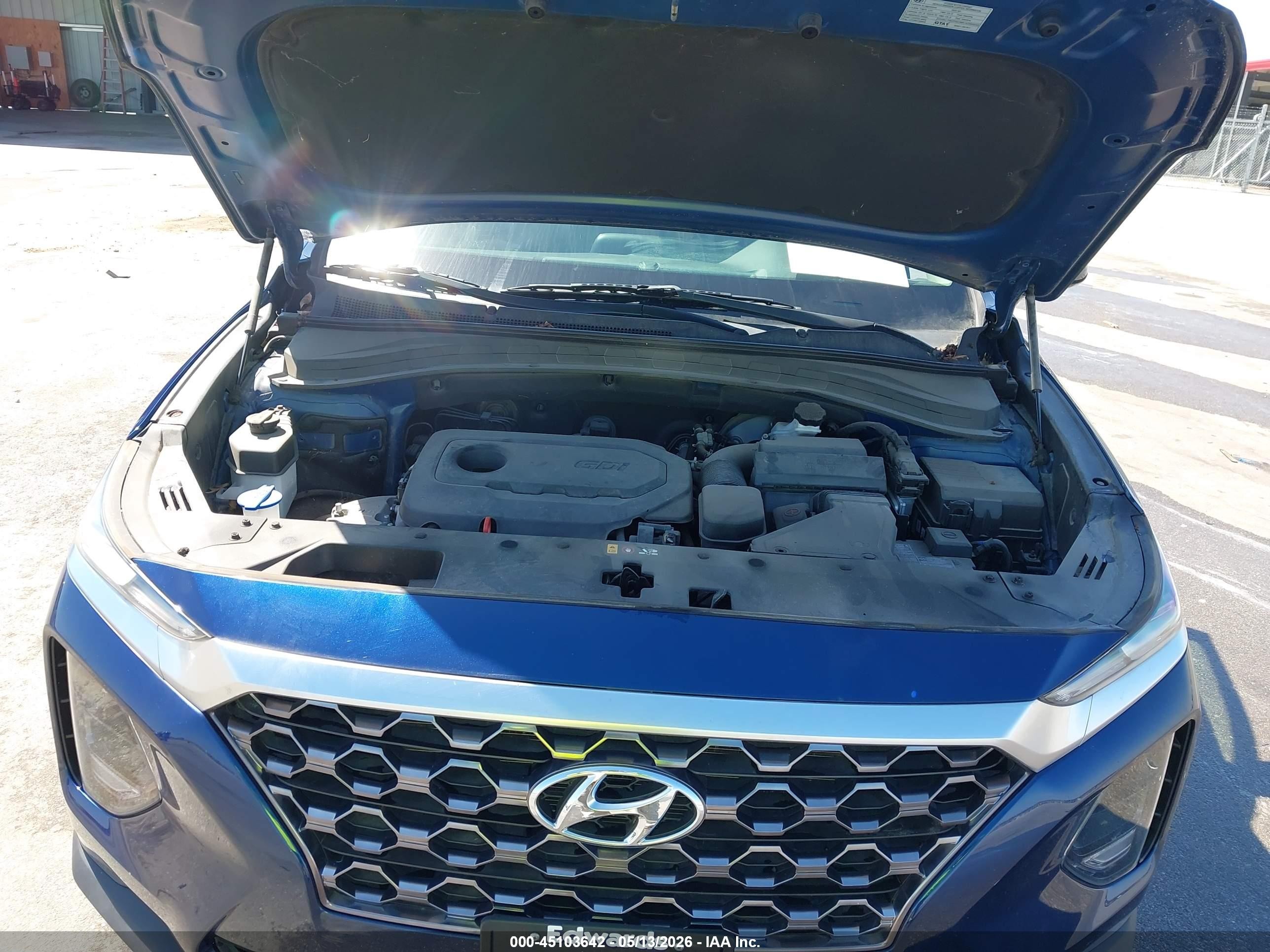 2020 Hyundai Santa Fe Sel Blue vin: 5NMS33AD8LH195627