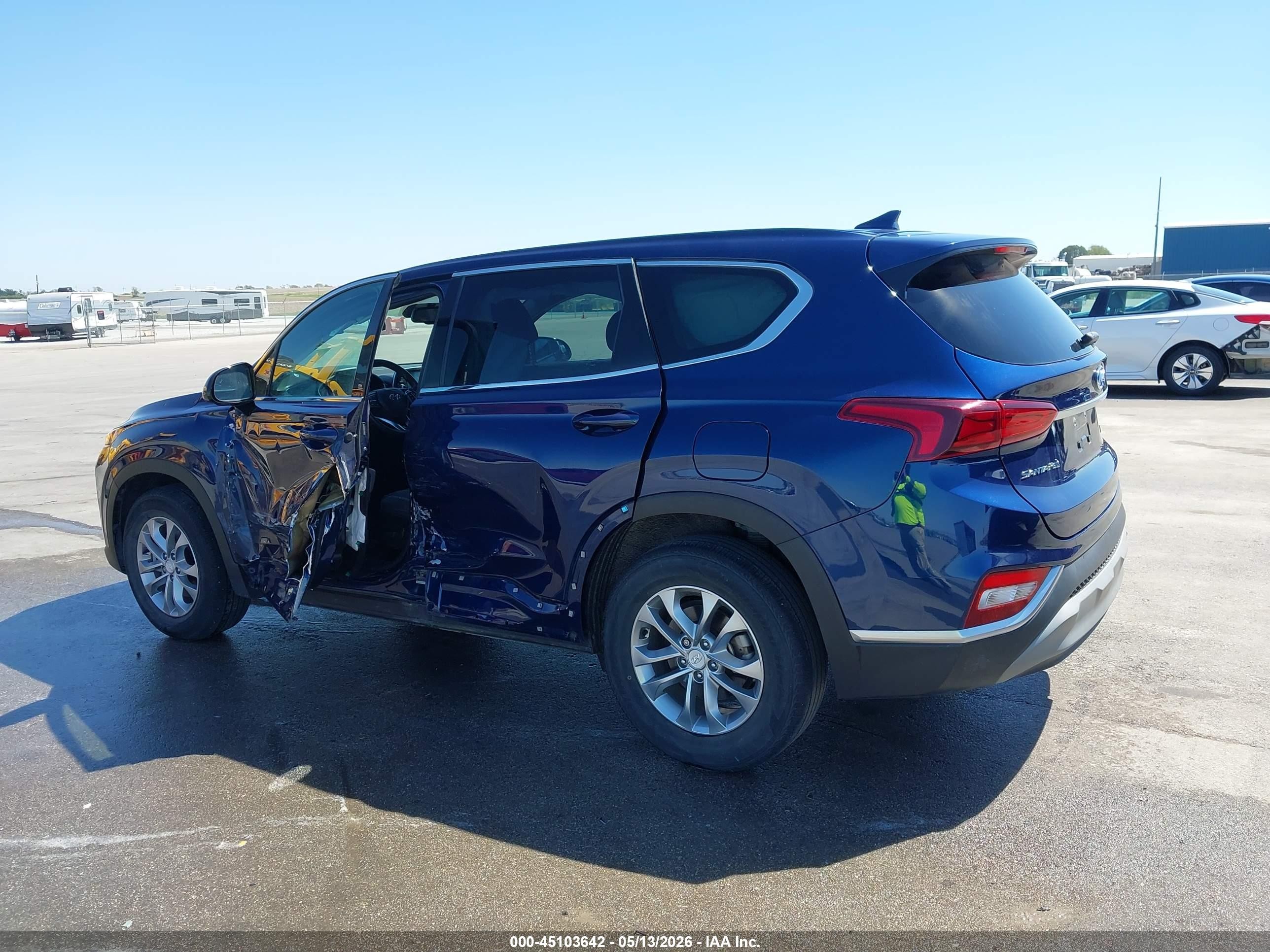 2020 Hyundai Santa Fe Sel Blue vin: 5NMS33AD8LH195627