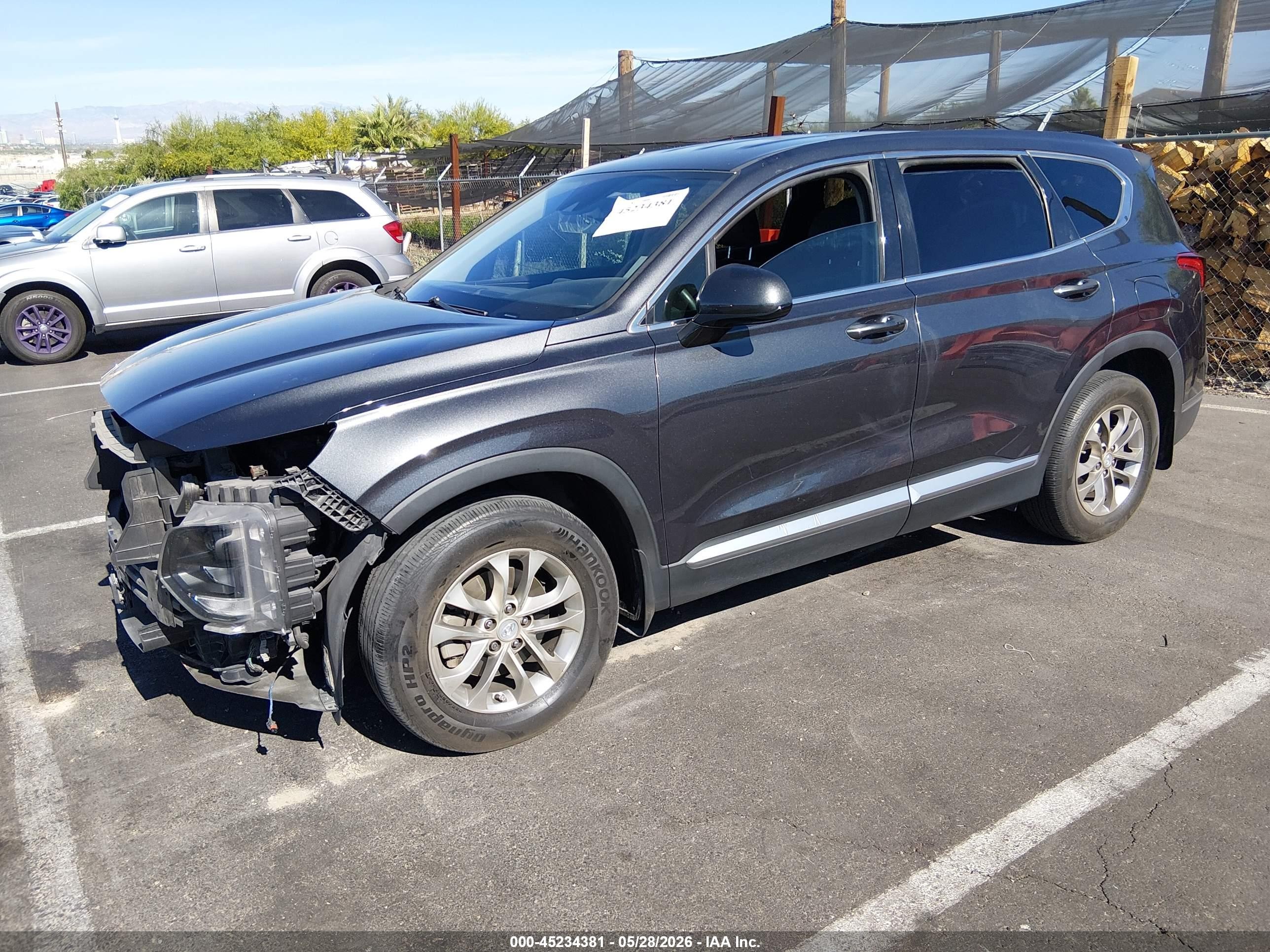 2020 Hyundai Santa Fe Sel Серый vin: 5NMS33AD9LH217912