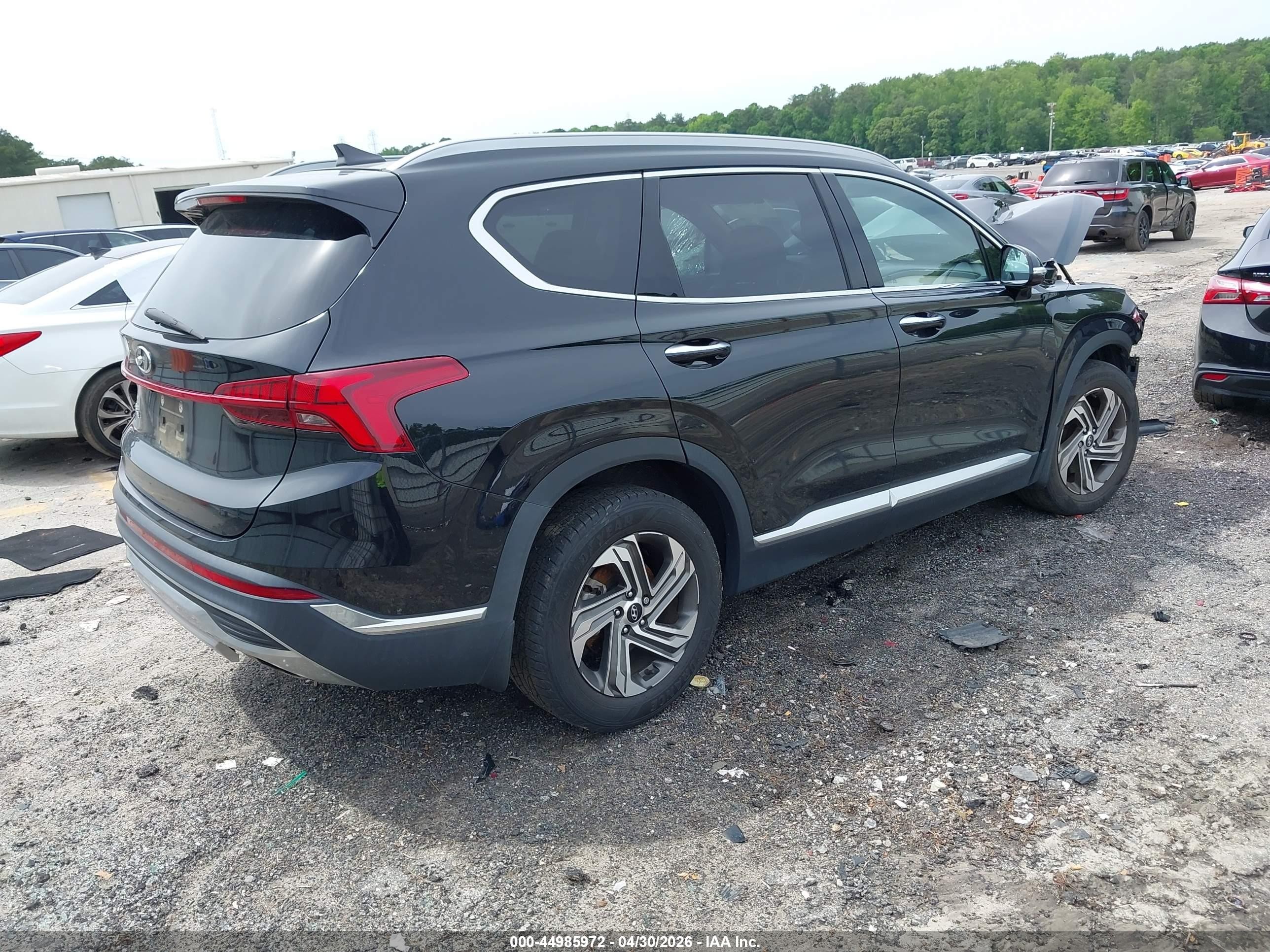 2022 Hyundai Santa Fe Sel Black vin: 5NMS34AJ7NH474940