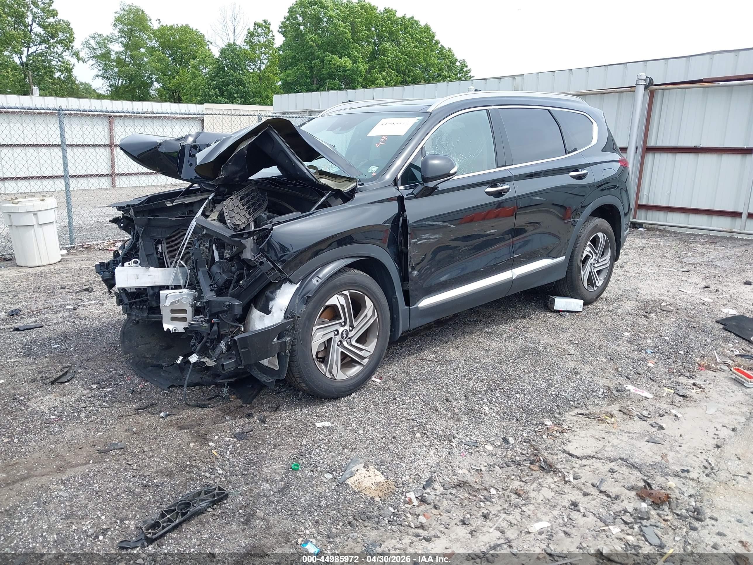 2022 Hyundai Santa Fe Sel Black vin: 5NMS34AJ7NH474940