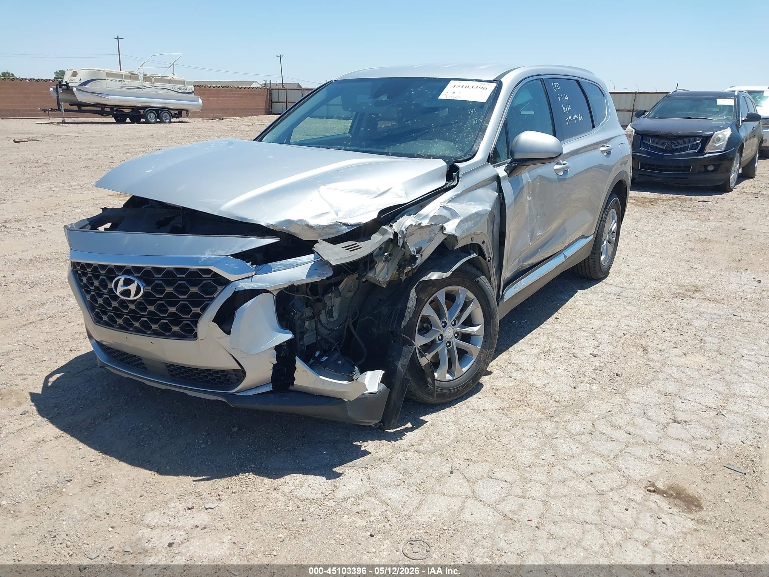 2020 Hyundai Santa Fe Sel Silver vin: 5NMS3CAD6LH214322