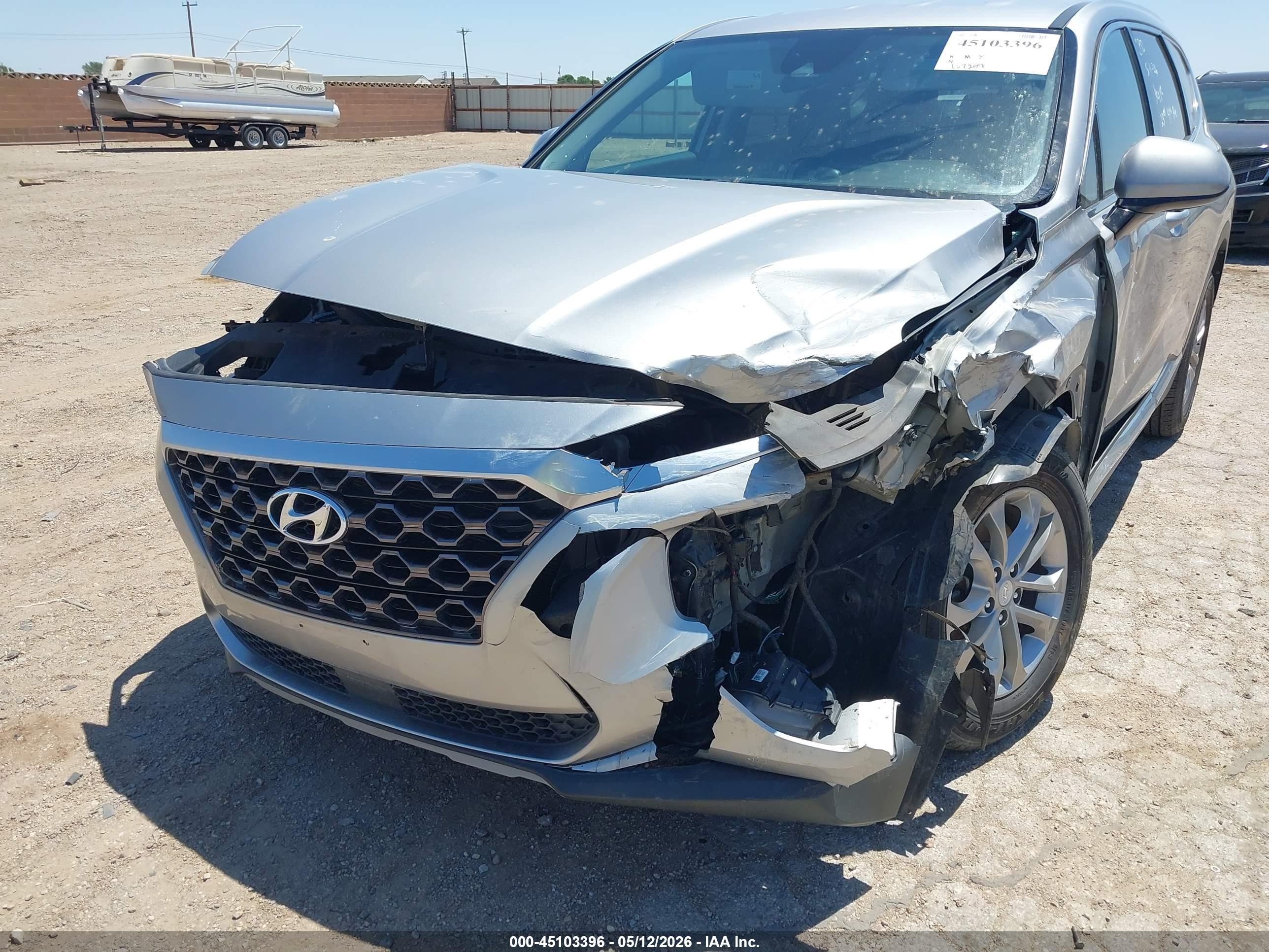 2020 Hyundai Santa Fe Sel Silver vin: 5NMS3CAD6LH214322