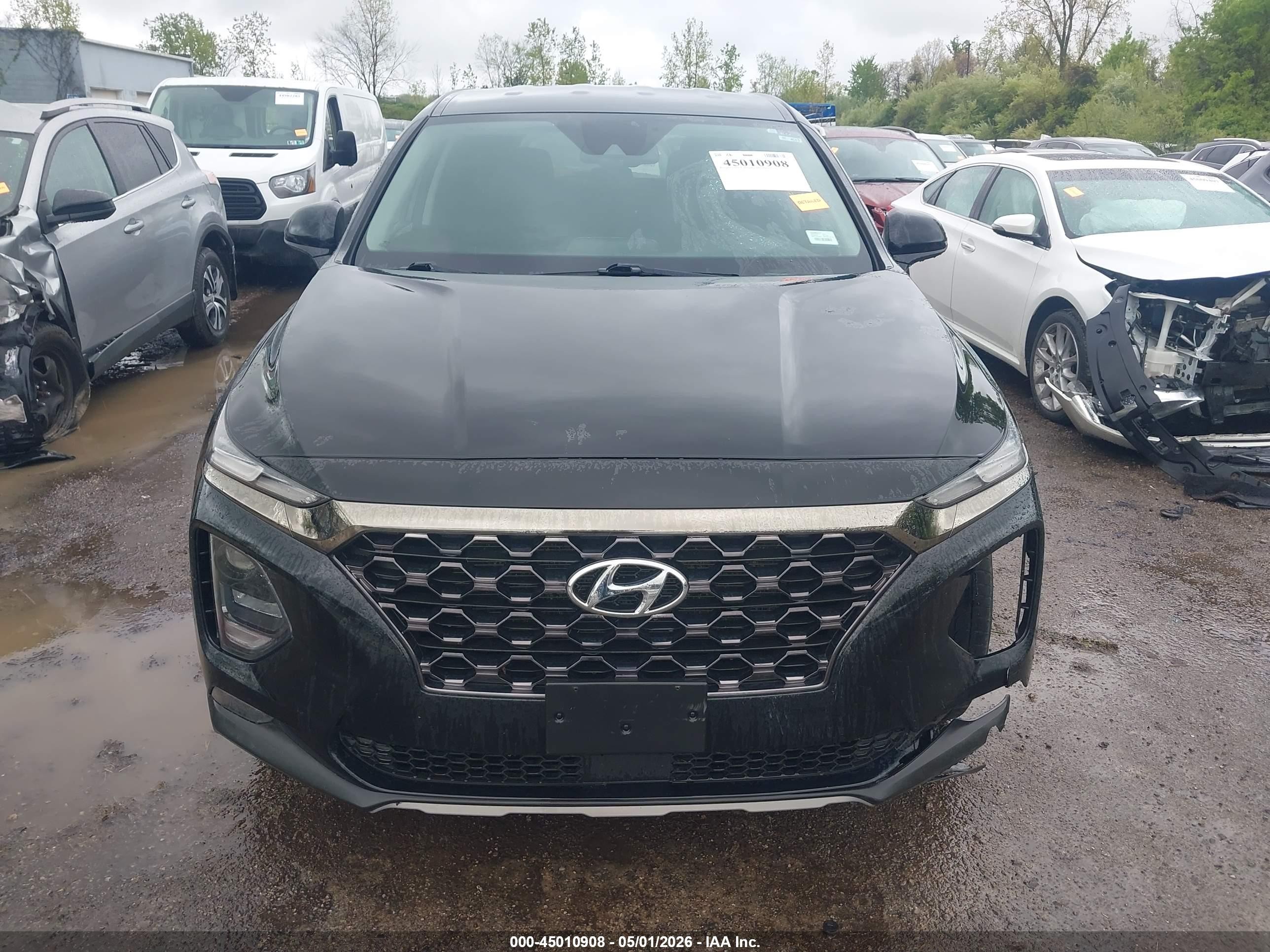 2019 Hyundai Santa Fe Sel Black vin: 5NMS3CAD7KH016573