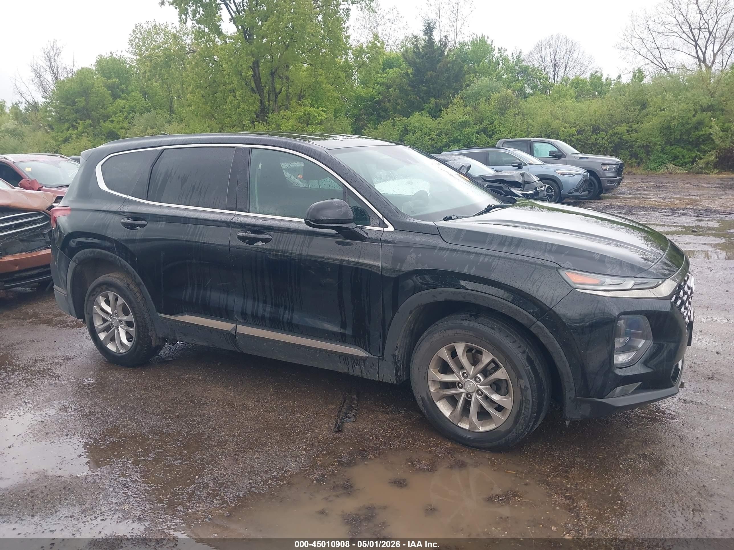 2019 Hyundai Santa Fe Sel Black vin: 5NMS3CAD7KH016573