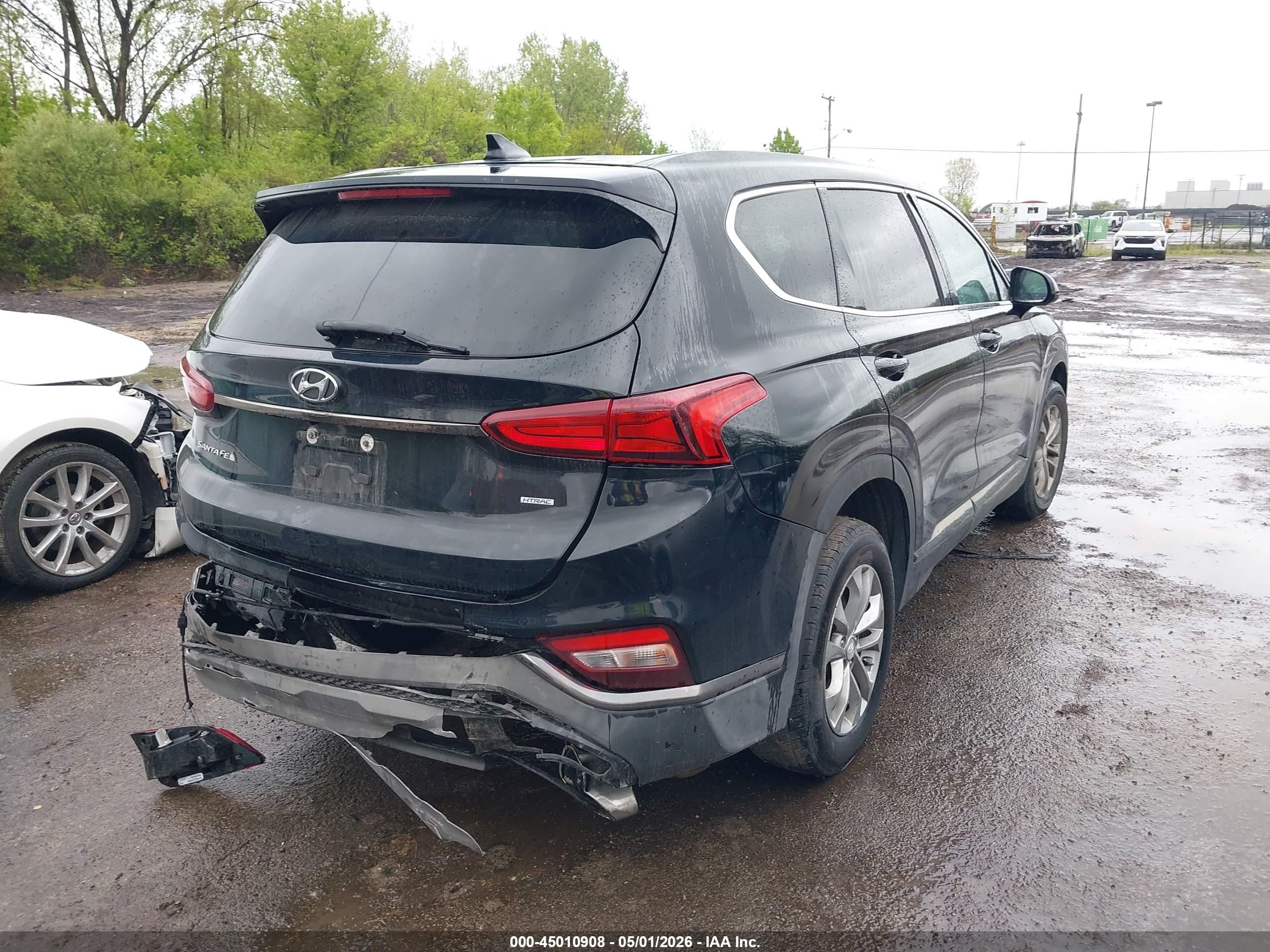2019 Hyundai Santa Fe Sel Black vin: 5NMS3CAD7KH016573