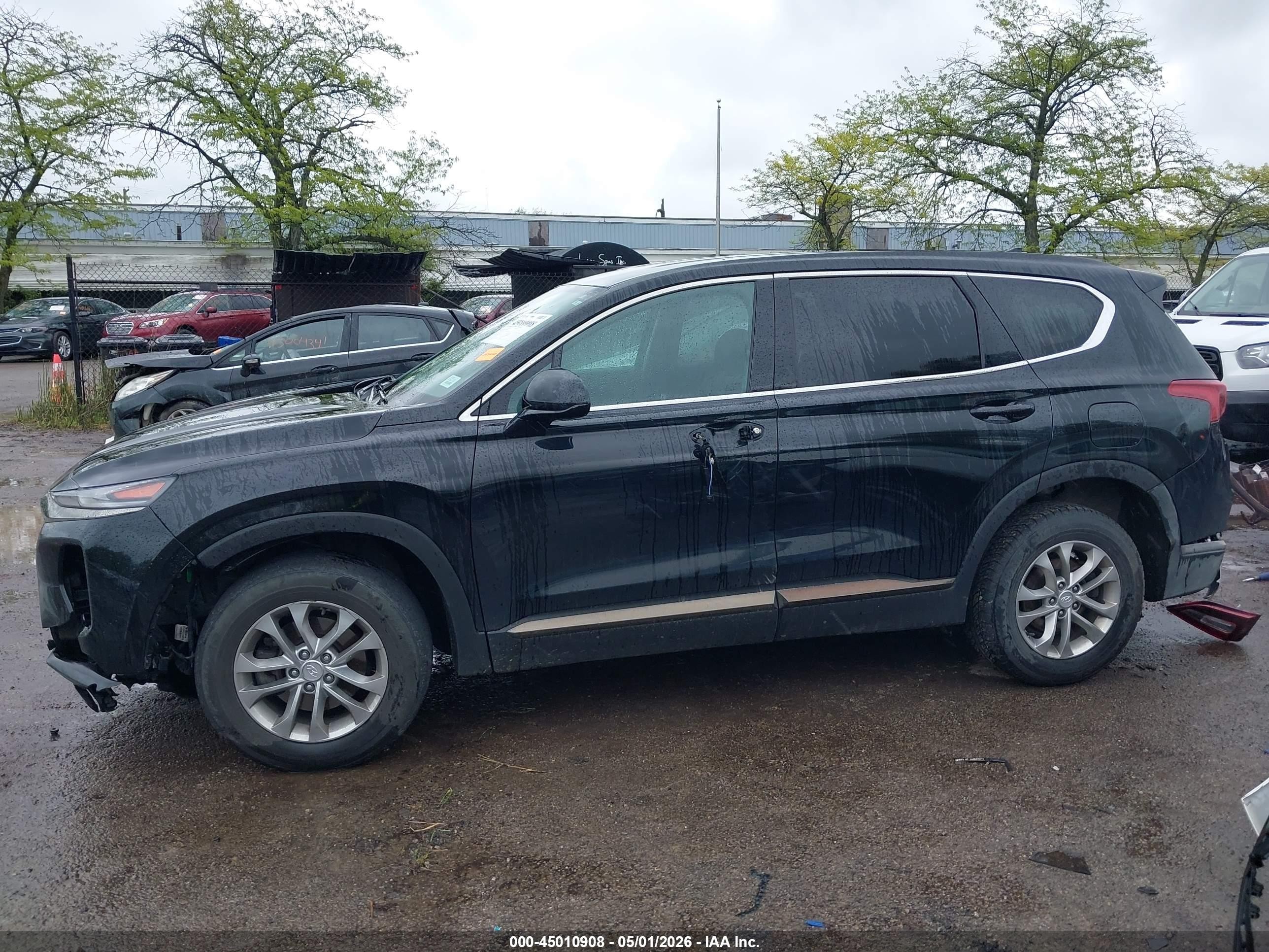 2019 Hyundai Santa Fe Sel Black vin: 5NMS3CAD7KH016573
