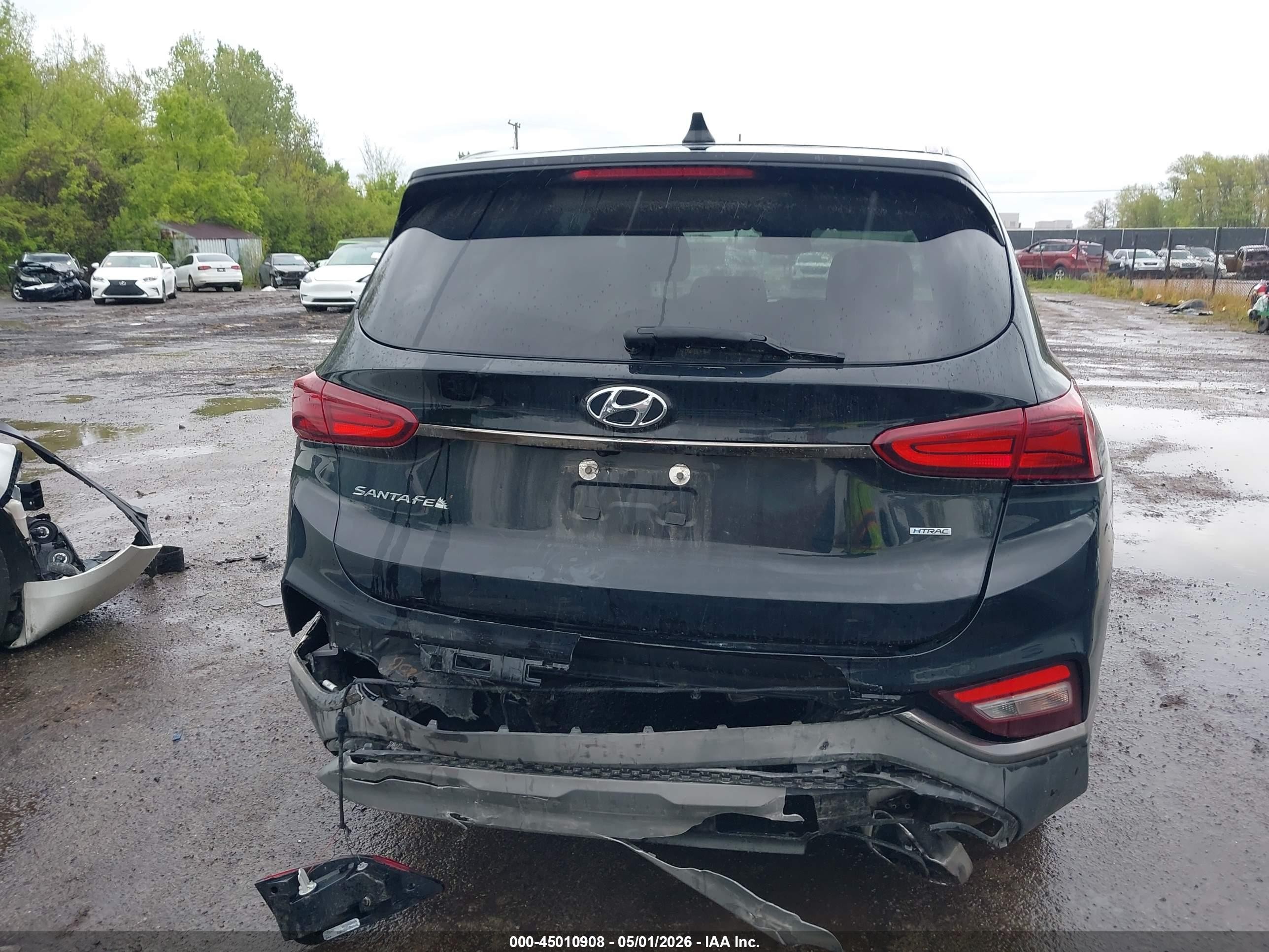 2019 Hyundai Santa Fe Sel Black vin: 5NMS3CAD7KH016573