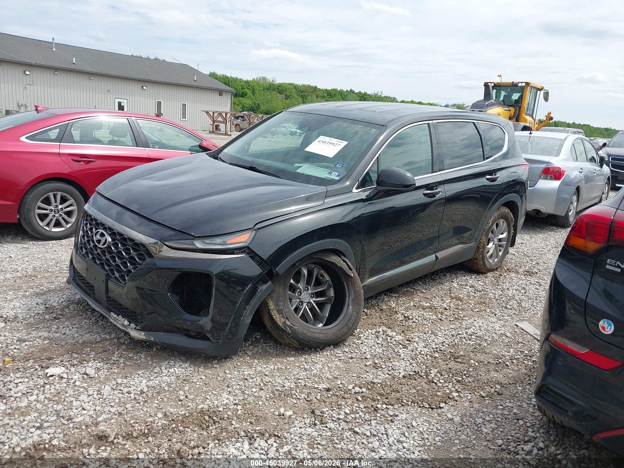 2019 Hyundai Santa Fe Sel Черный vin: 5NMS3CADXKH132334