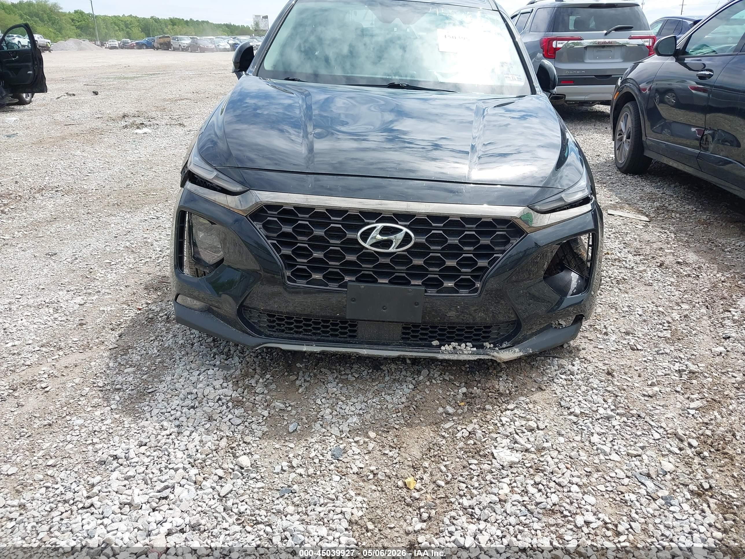 2019 Hyundai Santa Fe Sel Черный vin: 5NMS3CADXKH132334