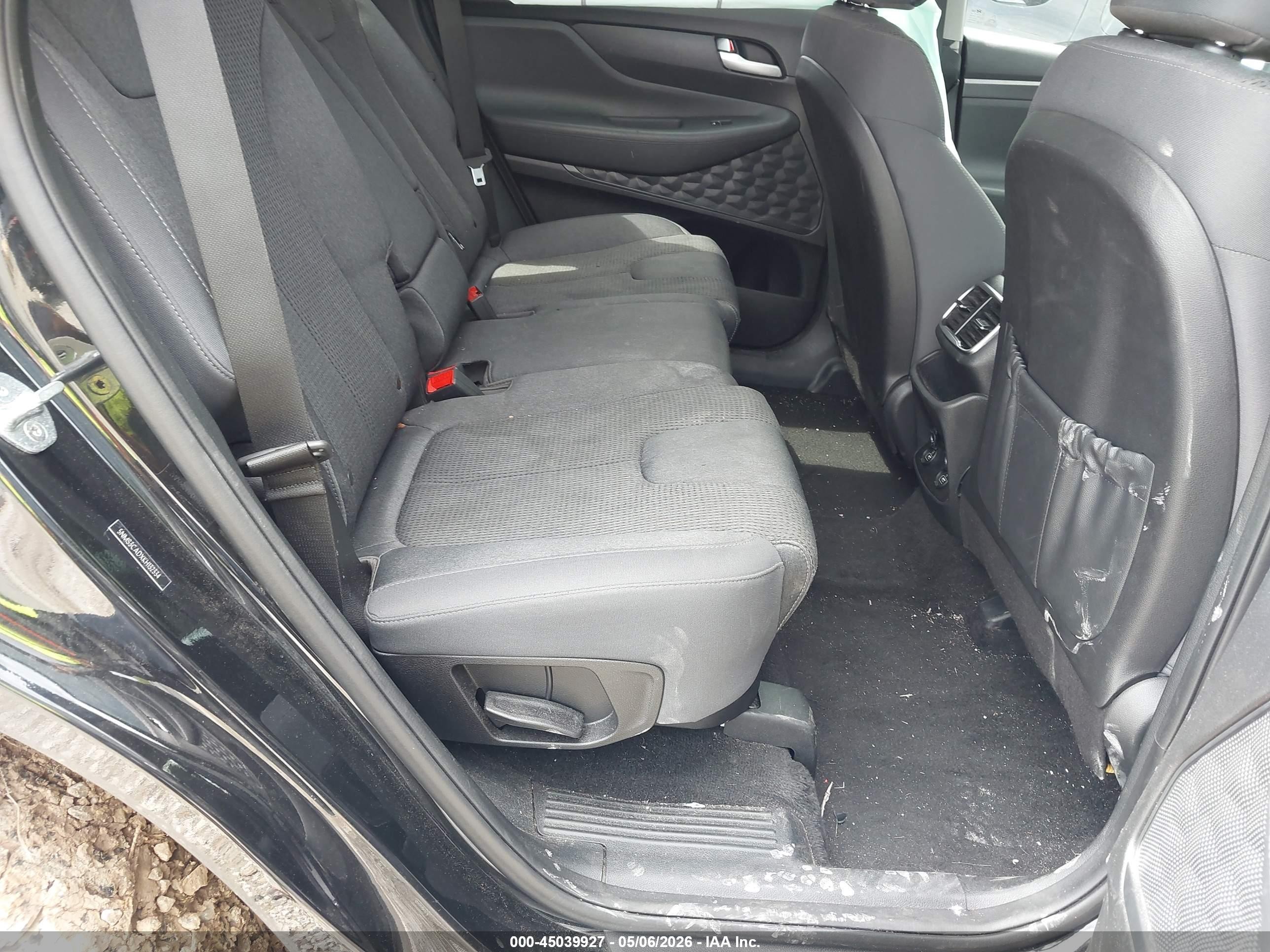 2019 Hyundai Santa Fe Sel Черный vin: 5NMS3CADXKH132334