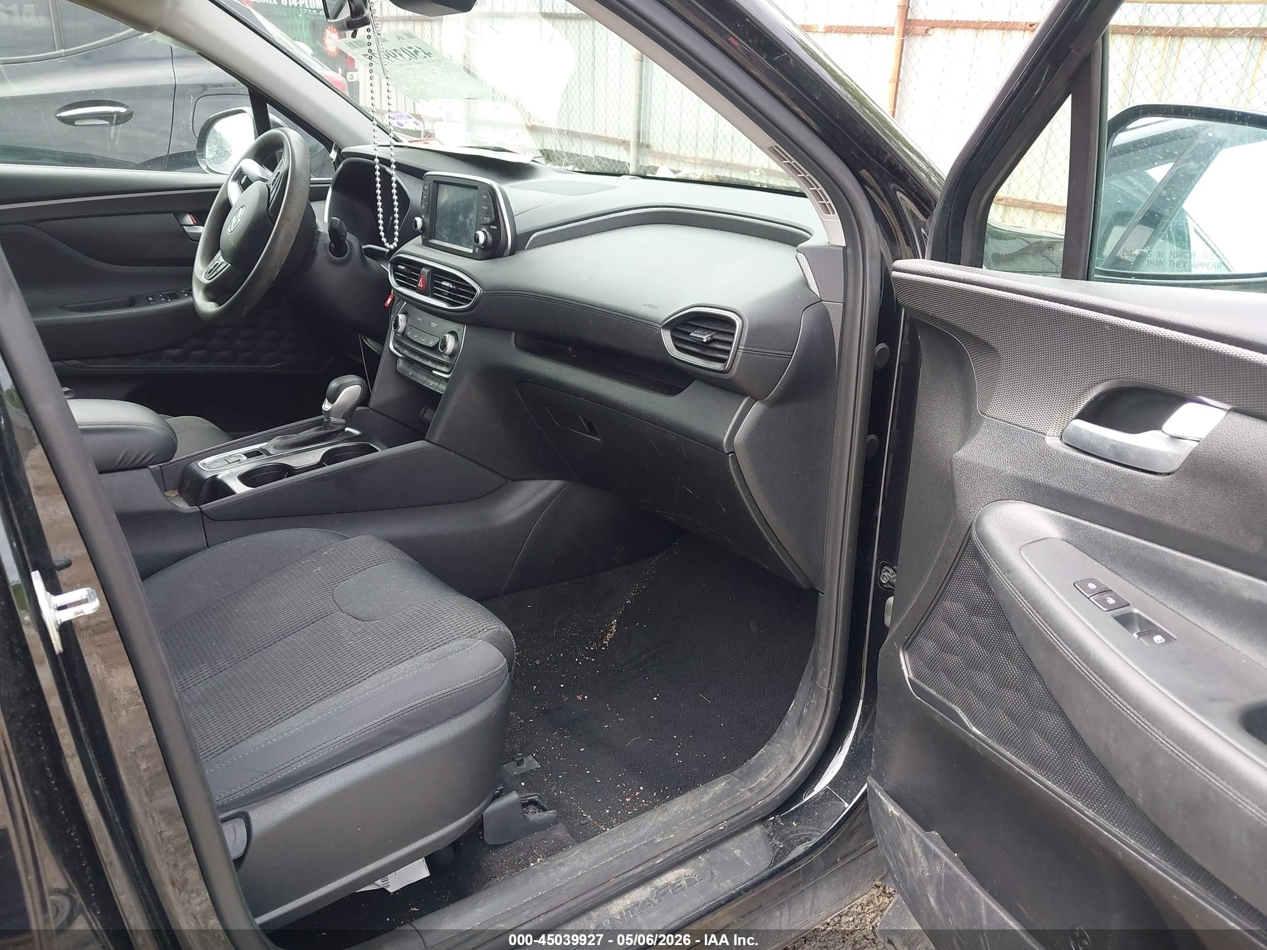 2019 Hyundai Santa Fe Sel Черный vin: 5NMS3CADXKH132334