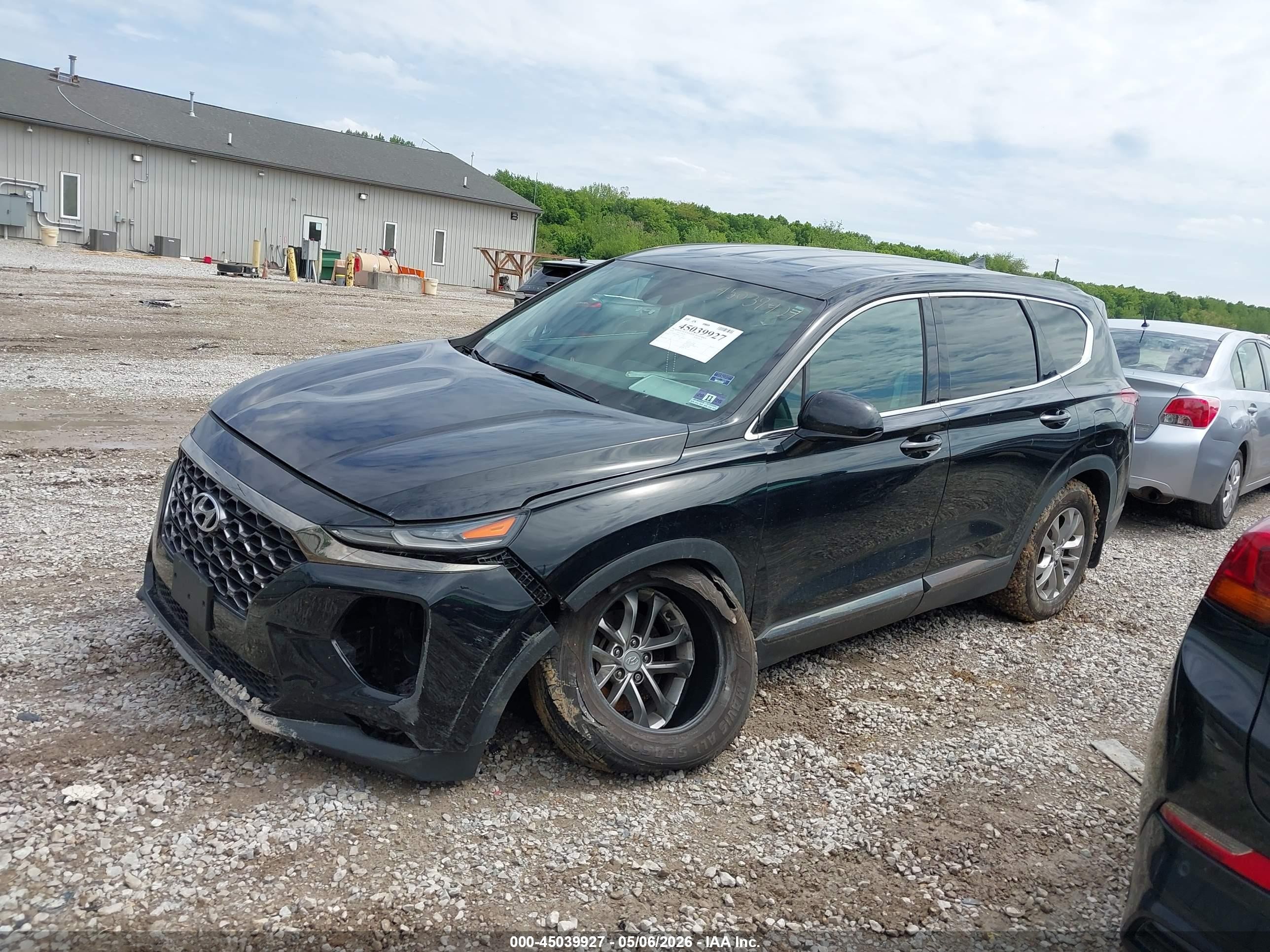 2019 Hyundai Santa Fe Sel Черный vin: 5NMS3CADXKH132334