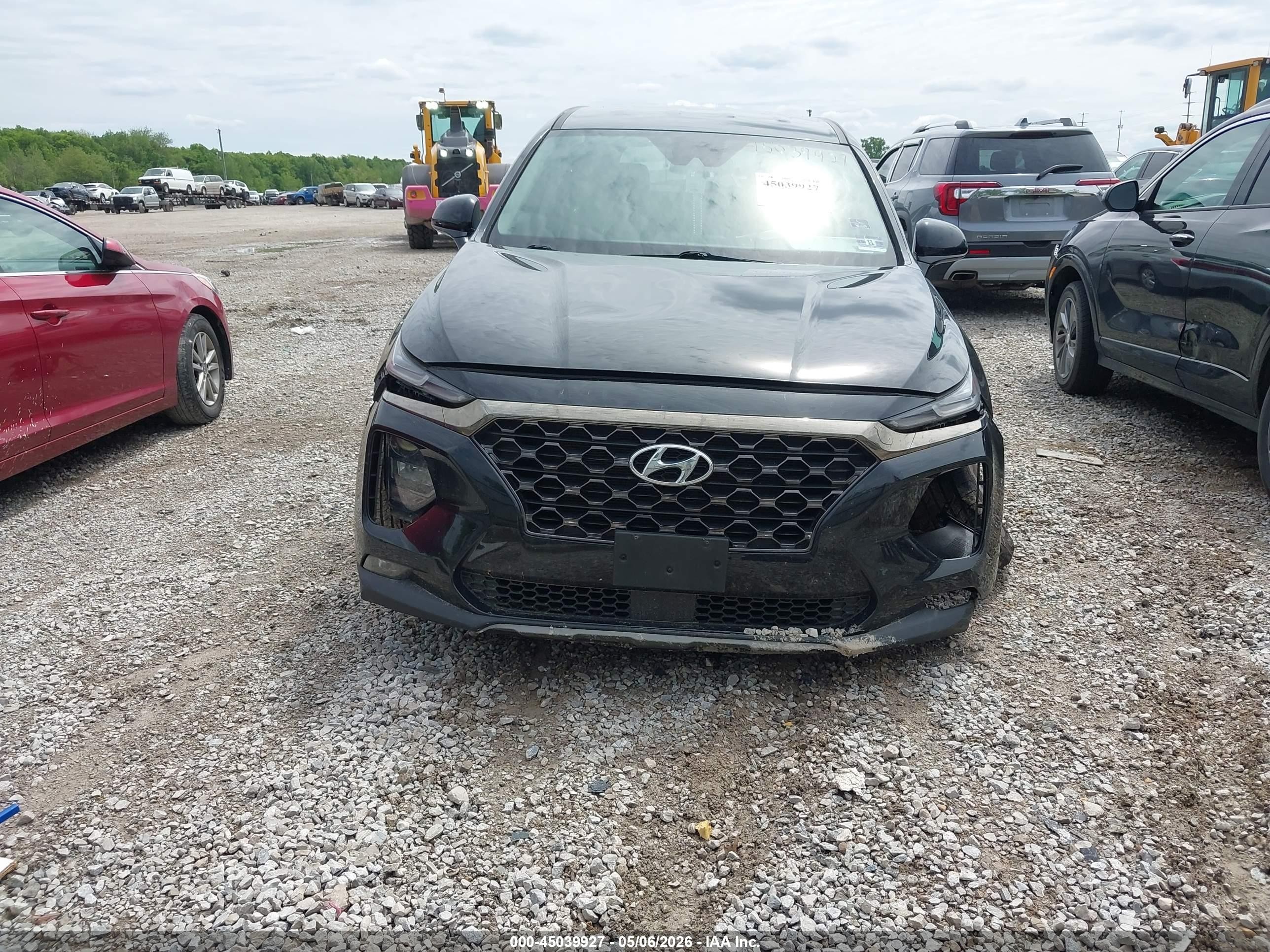 2019 Hyundai Santa Fe Sel Черный vin: 5NMS3CADXKH132334