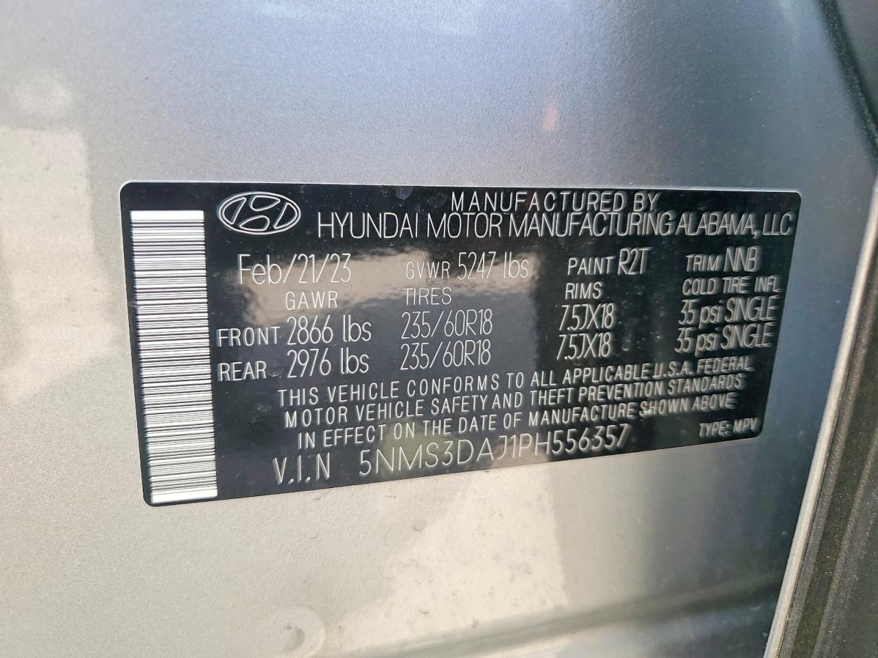 2023 Hyundai Santa Fe Sel Premium Silver vin: 5NMS3DAJ1PH556357