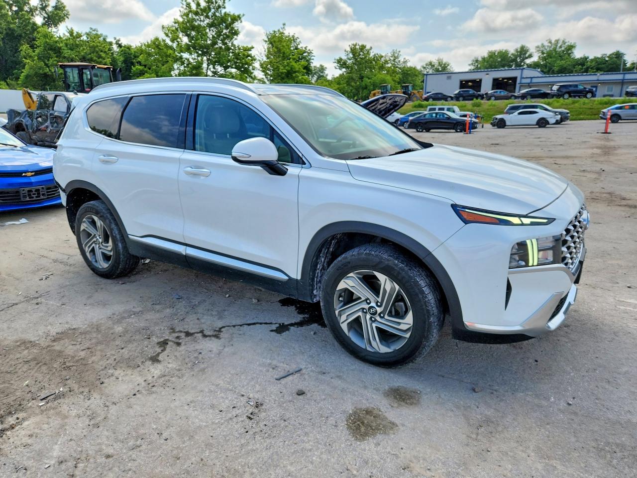 2022 Hyundai Santa Fe Sel White vin: 5NMS3DAJXNH382317