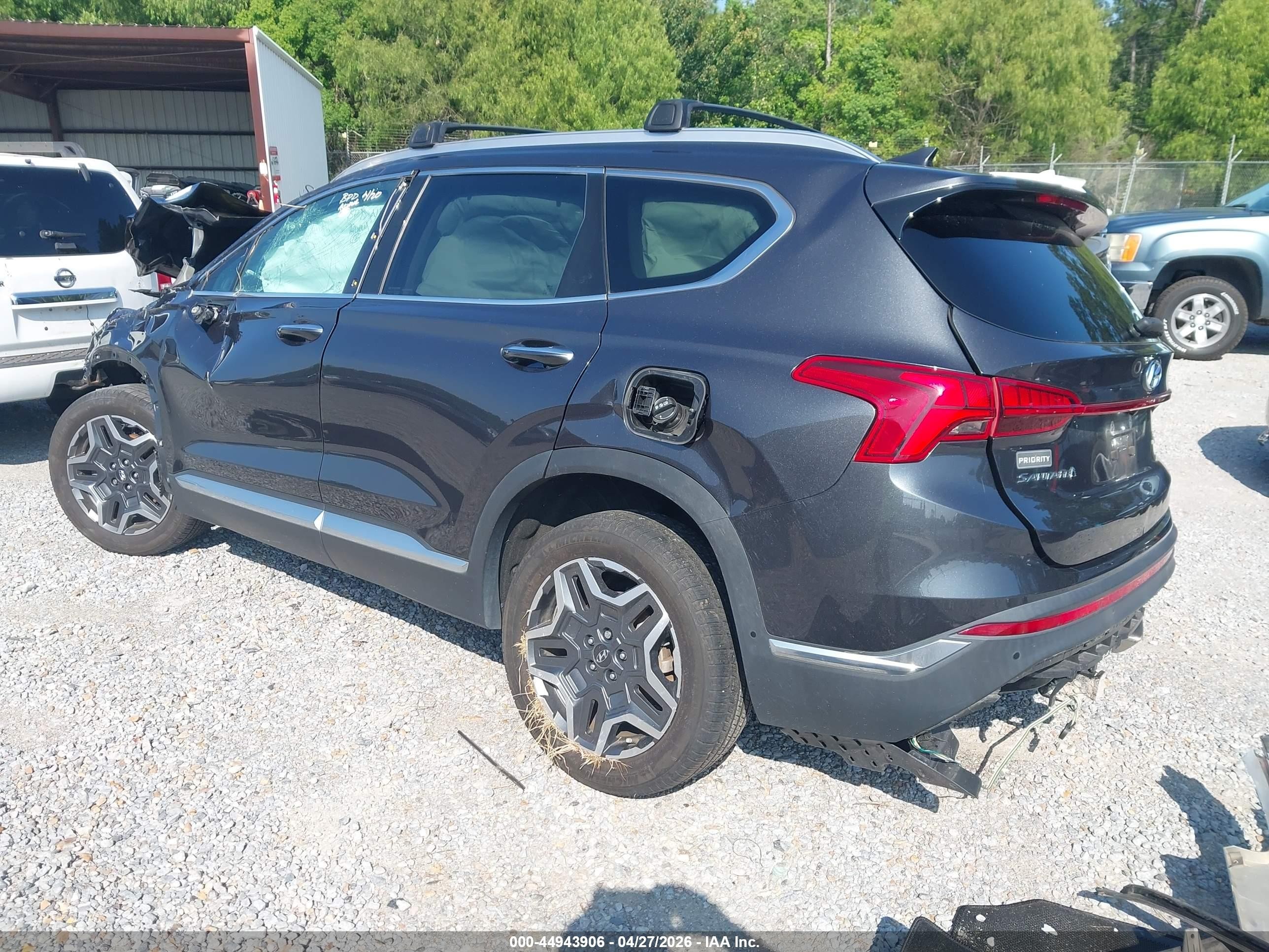 2022 Hyundai Santa Fe Limited Серый vin: 5NMS4DAL5NH394731
