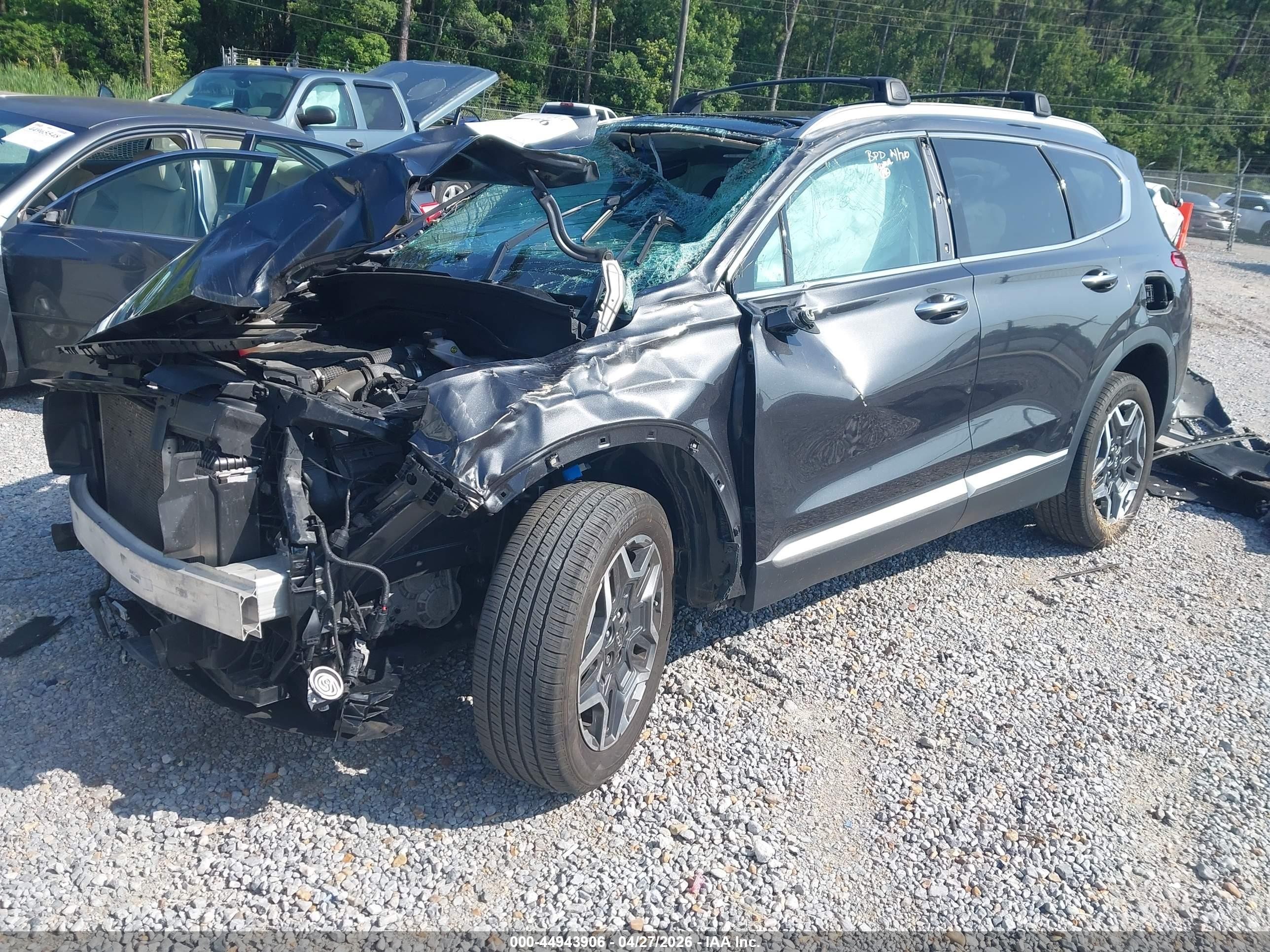 2022 Hyundai Santa Fe Limited Серый vin: 5NMS4DAL5NH394731