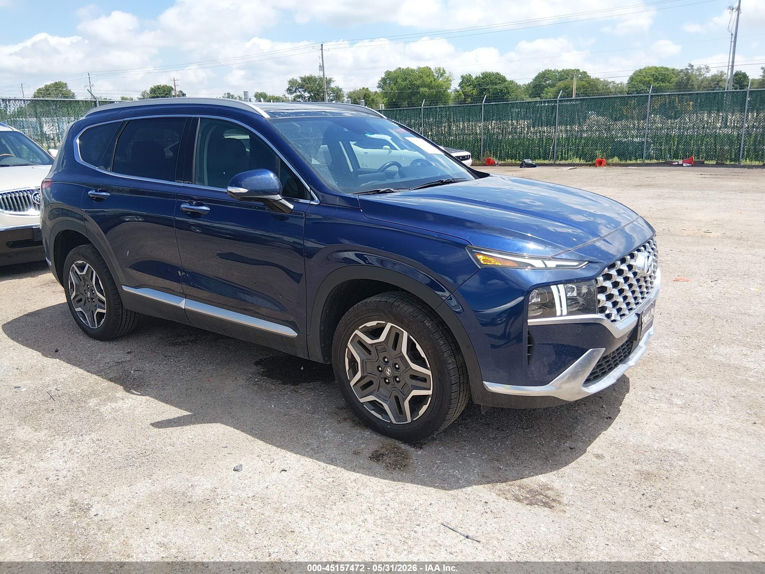 2023 Hyundai Santa Fe Limited Синий vin: 5NMS4DAL9PH527462