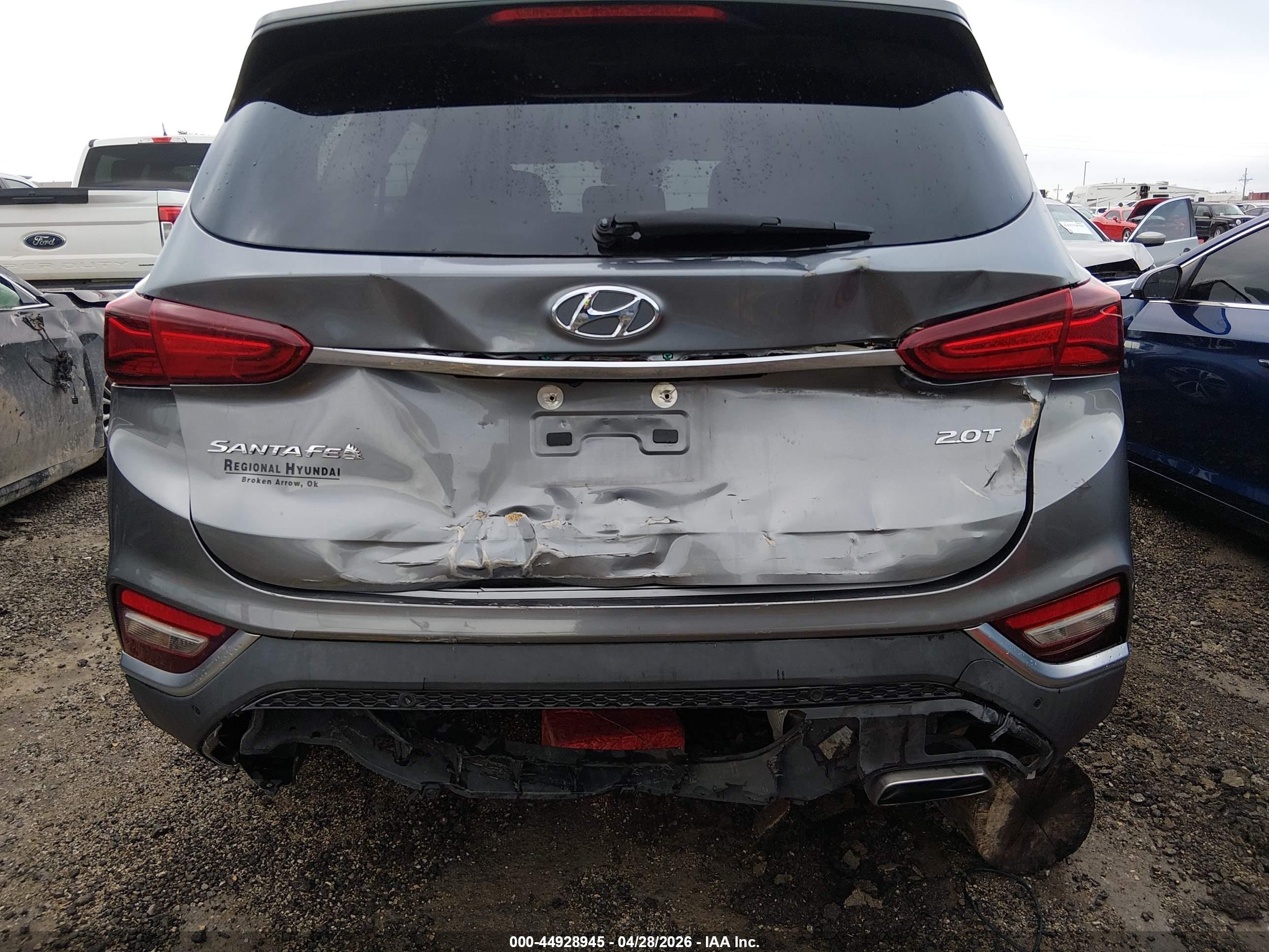 2019 Hyundai Santa Fe Ultimate 2.0t Gray vin: 5NMS53AA1KH059919