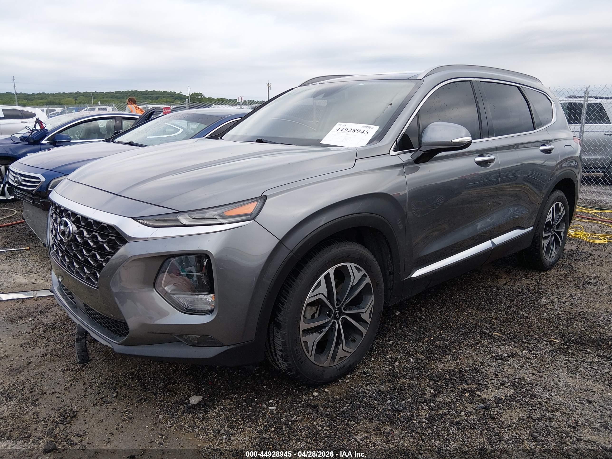 2019 Hyundai Santa Fe Ultimate 2.0t Gray vin: 5NMS53AA1KH059919