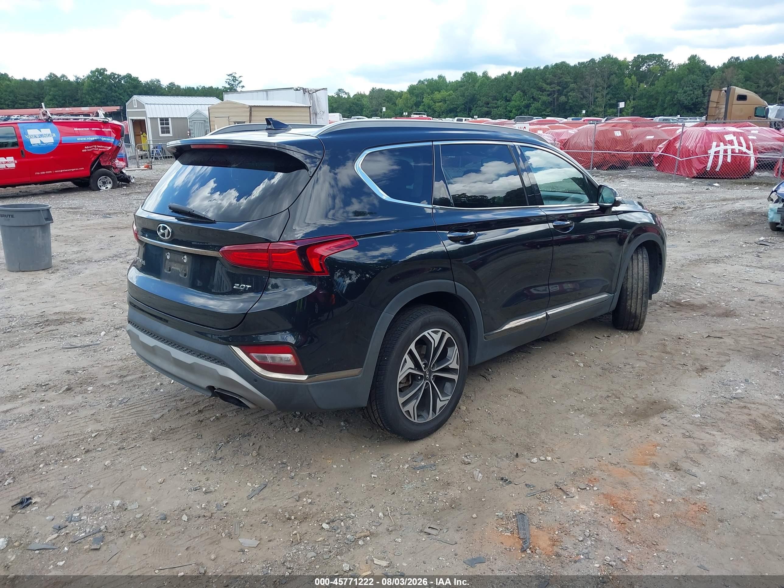 2020 Hyundai Santa Fe Limited 2.0t Black vin: 5NMS53AA7LH302165