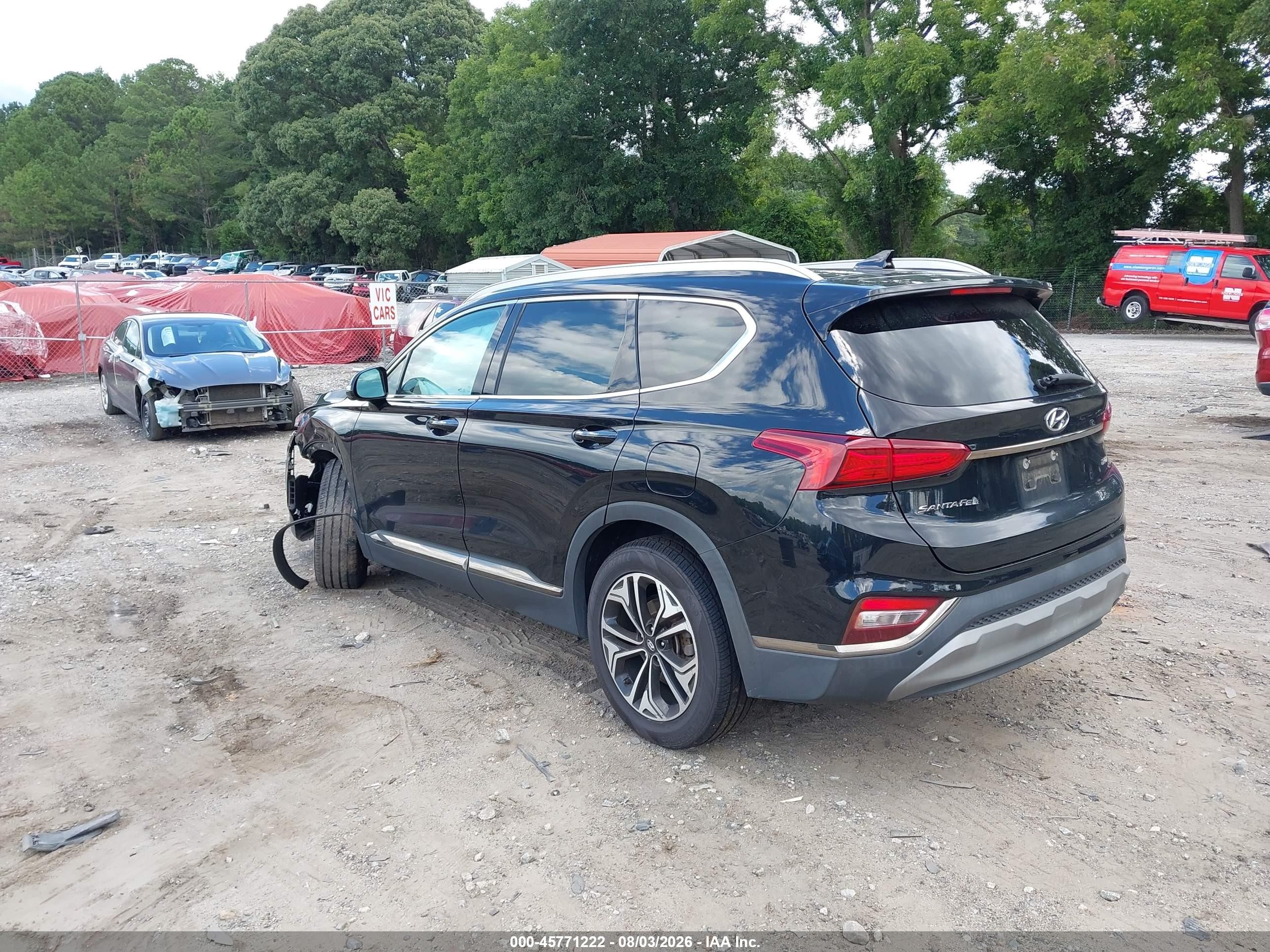2020 Hyundai Santa Fe Limited 2.0t Black vin: 5NMS53AA7LH302165
