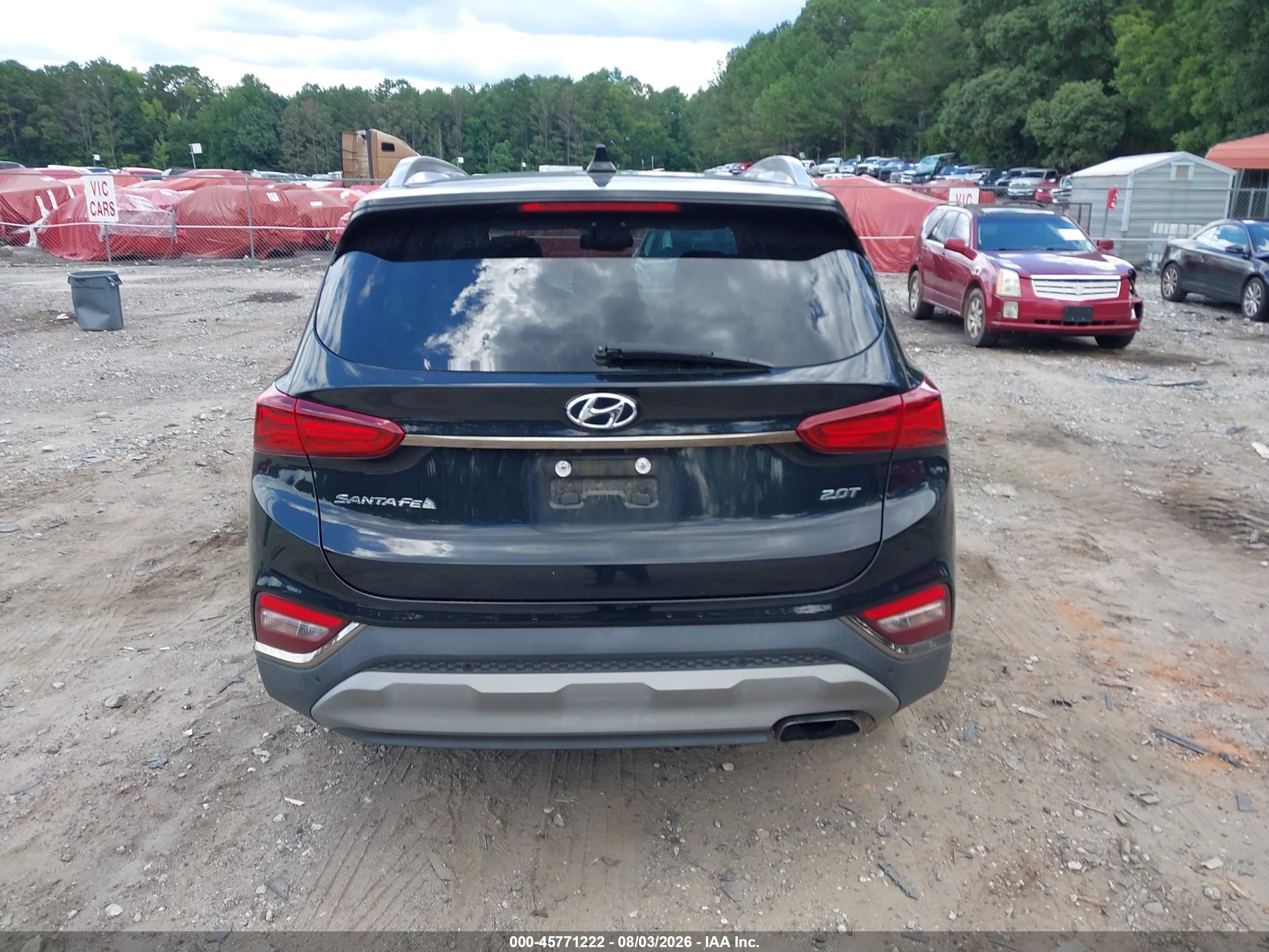 2020 Hyundai Santa Fe Limited 2.0t Black vin: 5NMS53AA7LH302165