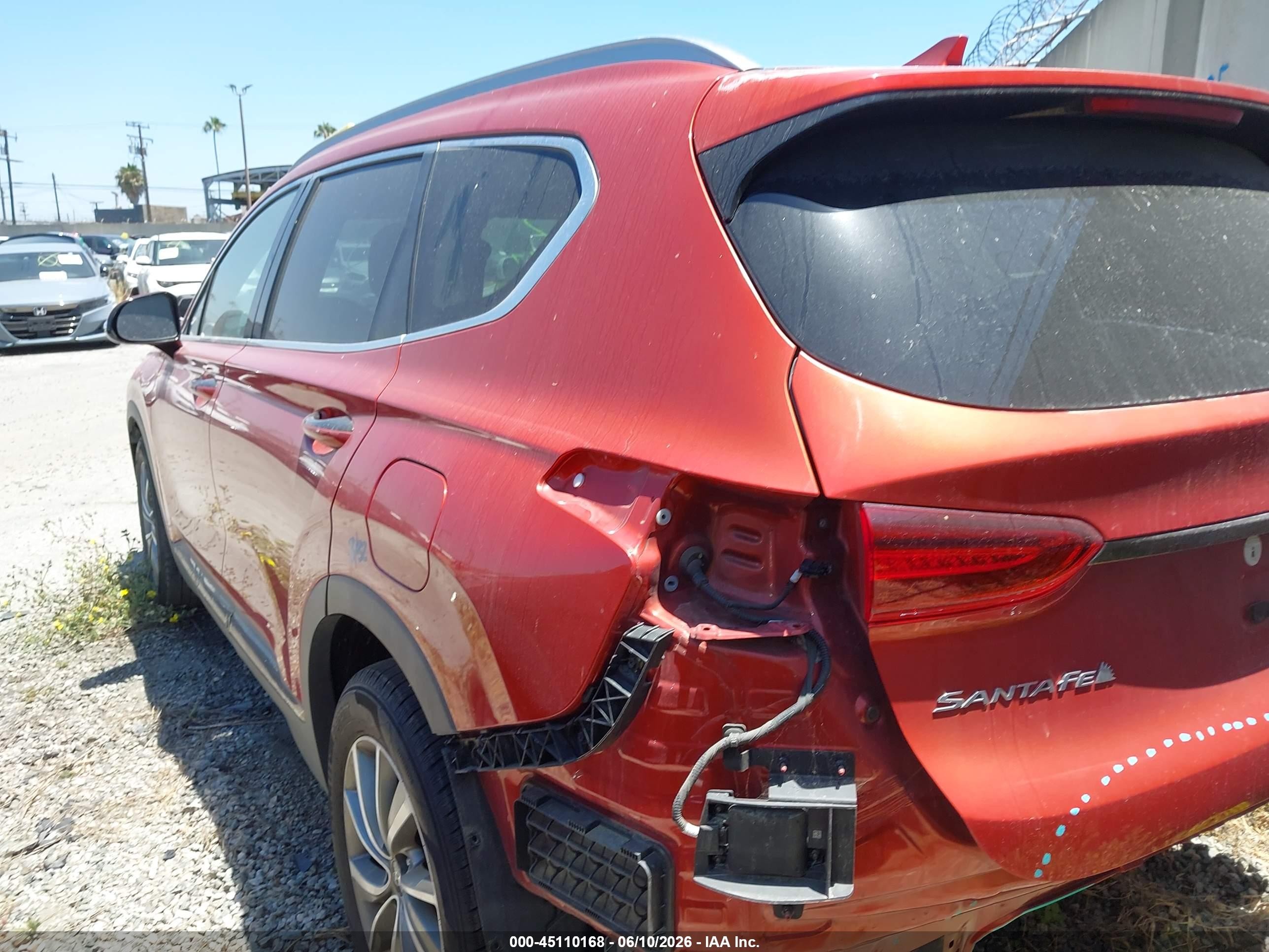 2019 Hyundai Santa Fe Limited Orange vin: 5NMS53AD6KH132759