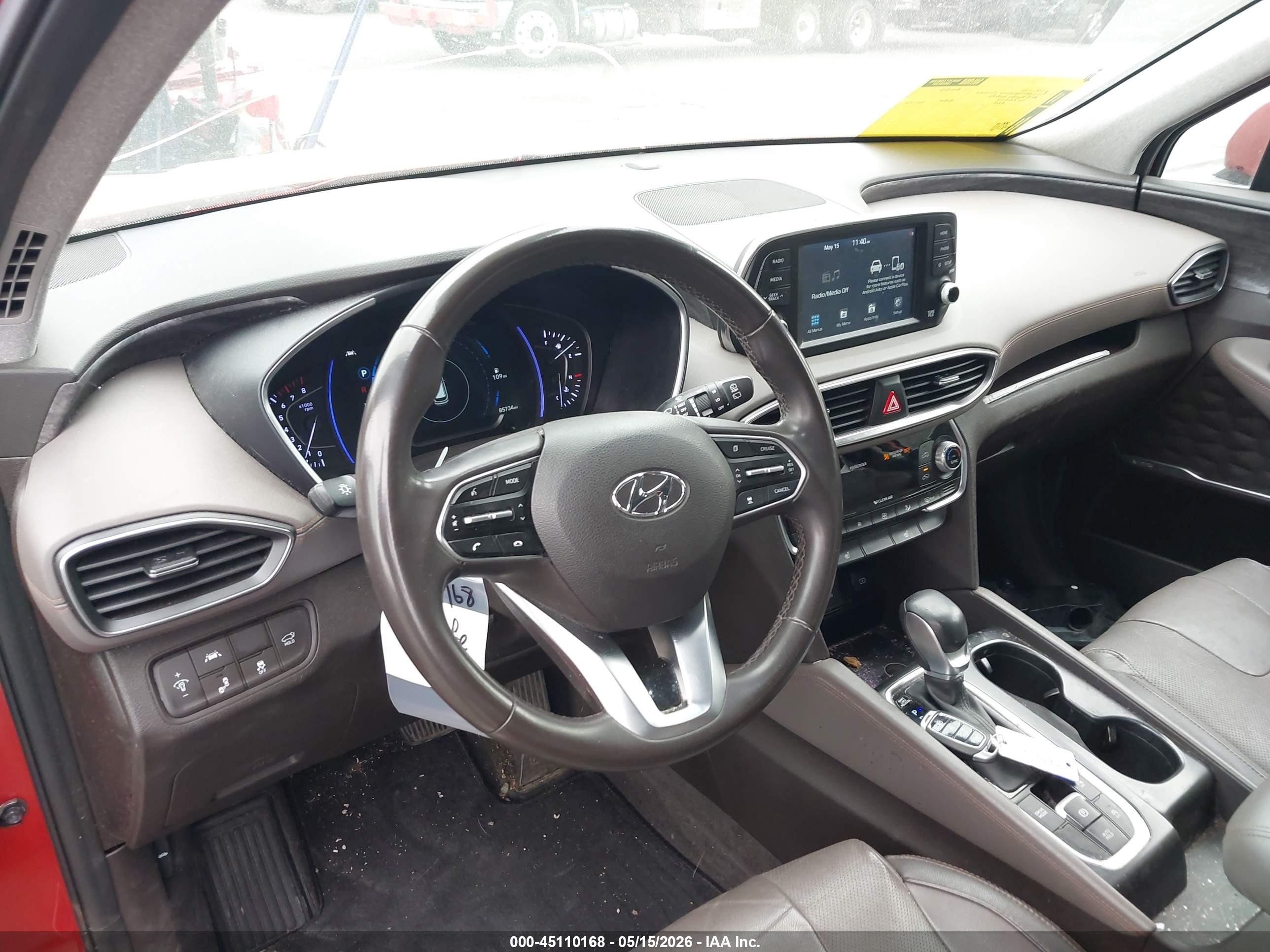 2019 Hyundai Santa Fe Limited Orange vin: 5NMS53AD6KH132759
