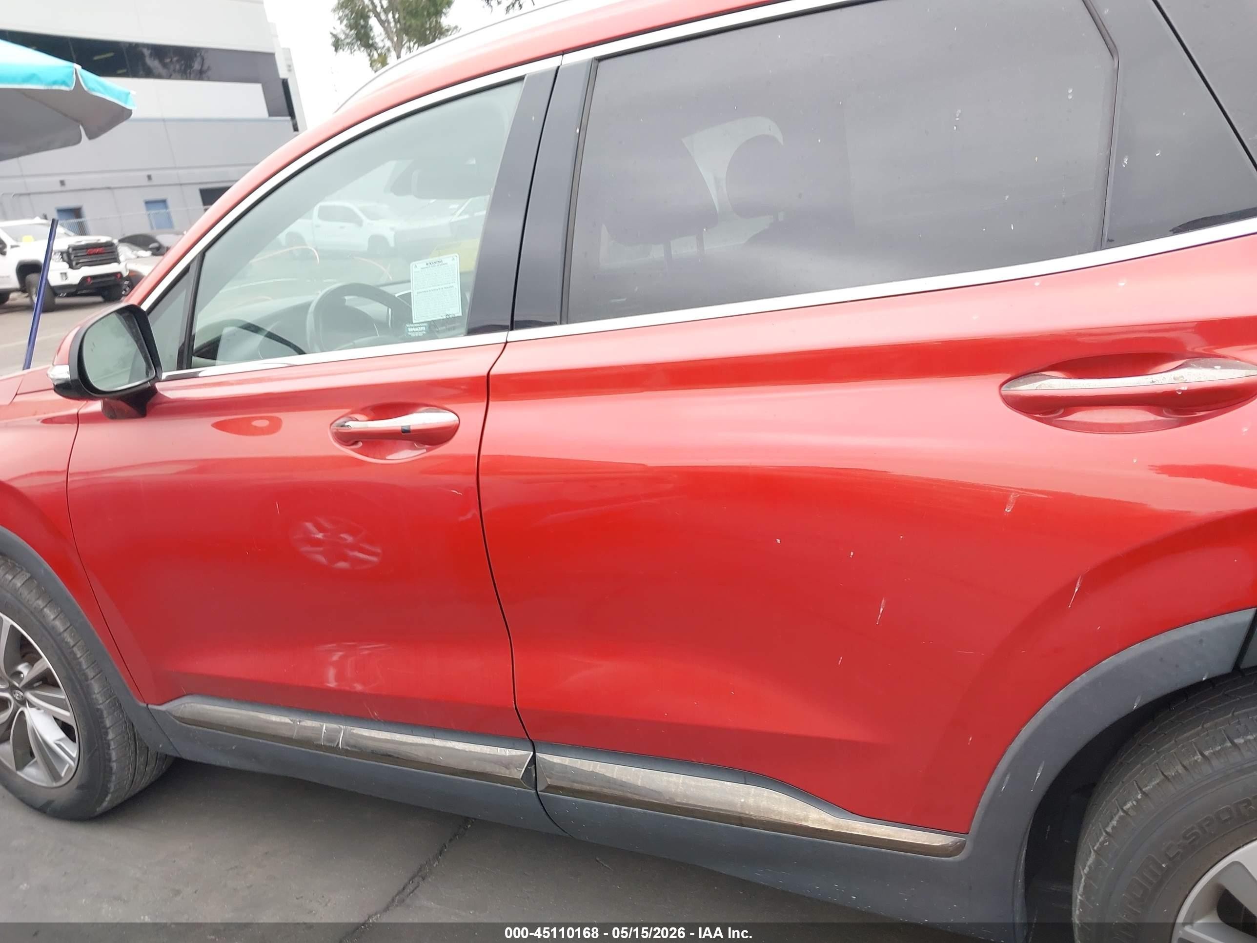 2019 Hyundai Santa Fe Limited Orange vin: 5NMS53AD6KH132759