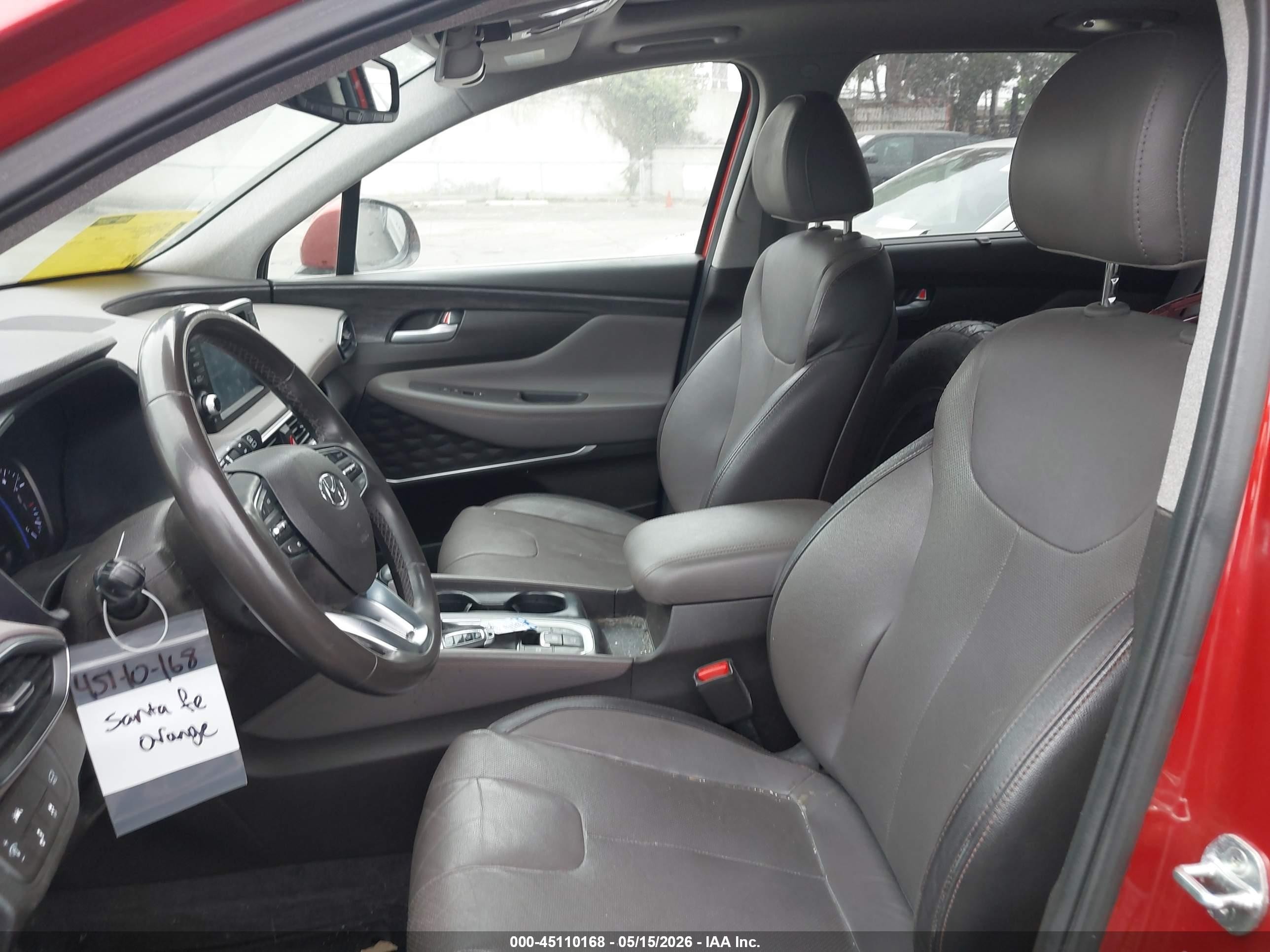 2019 Hyundai Santa Fe Limited Orange vin: 5NMS53AD6KH132759