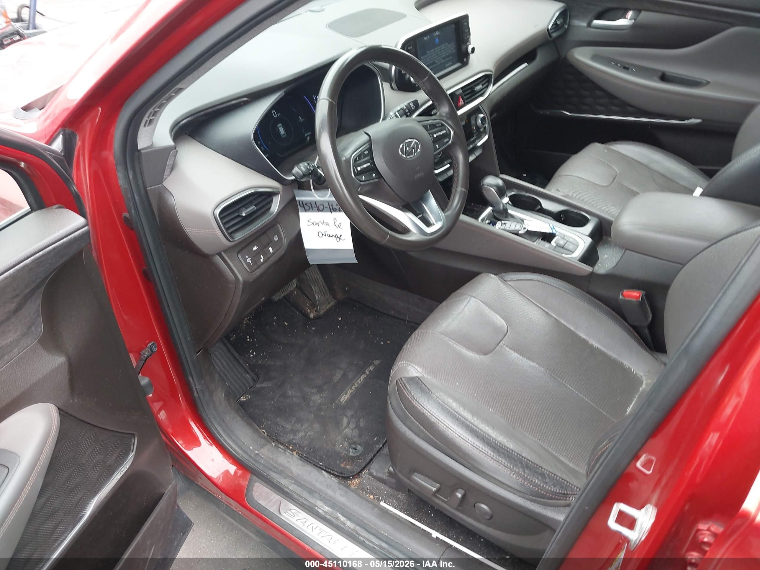 2019 Hyundai Santa Fe Limited Orange vin: 5NMS53AD6KH132759