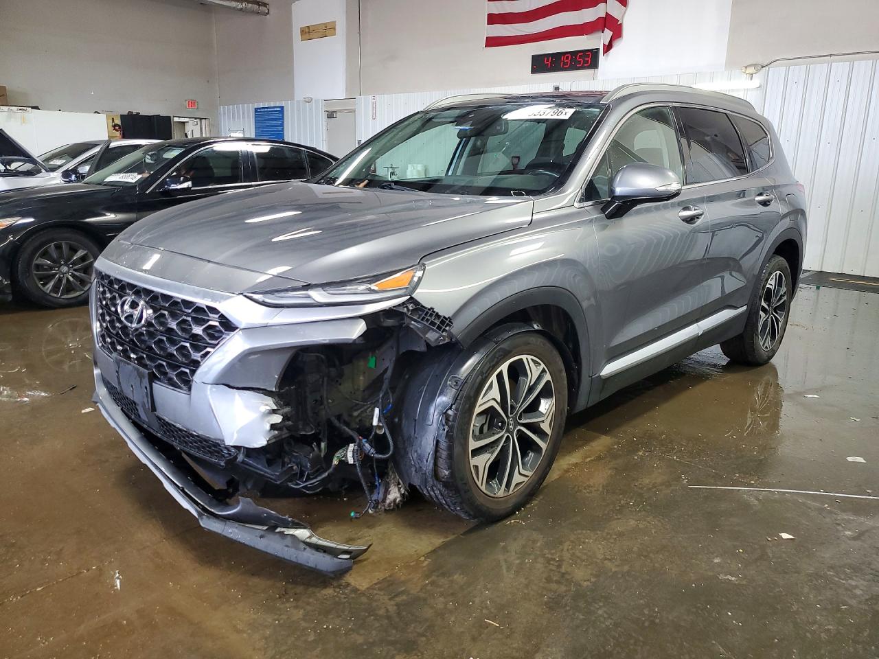 2019 Hyundai Santa Fe Ultimate 2.0t Gray vin: 5NMS5CAA1KH046863
