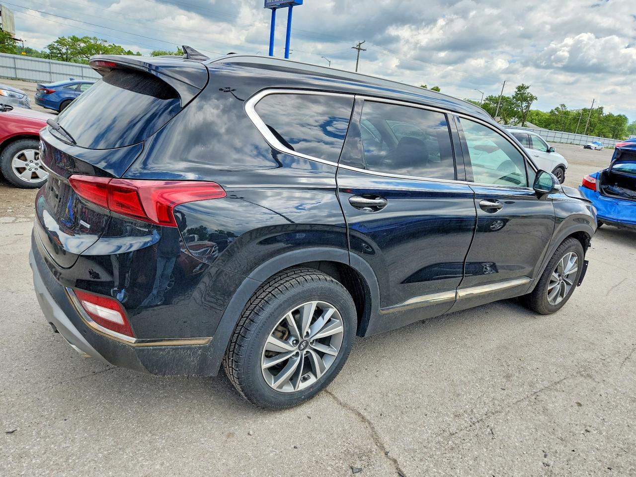 2019 Hyundai Santa Fe Limited 2.4l Black vin: 5NMS5CAD1KH047120
