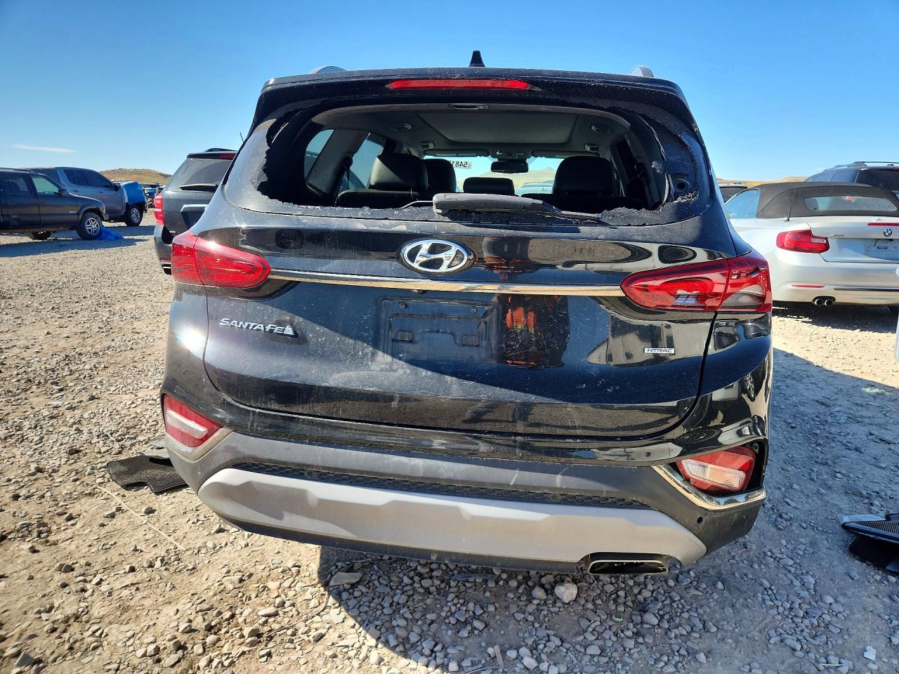 2019 Hyundai Santa Fe Limited 2.4l Black vin: 5NMS5CAD6KH029356