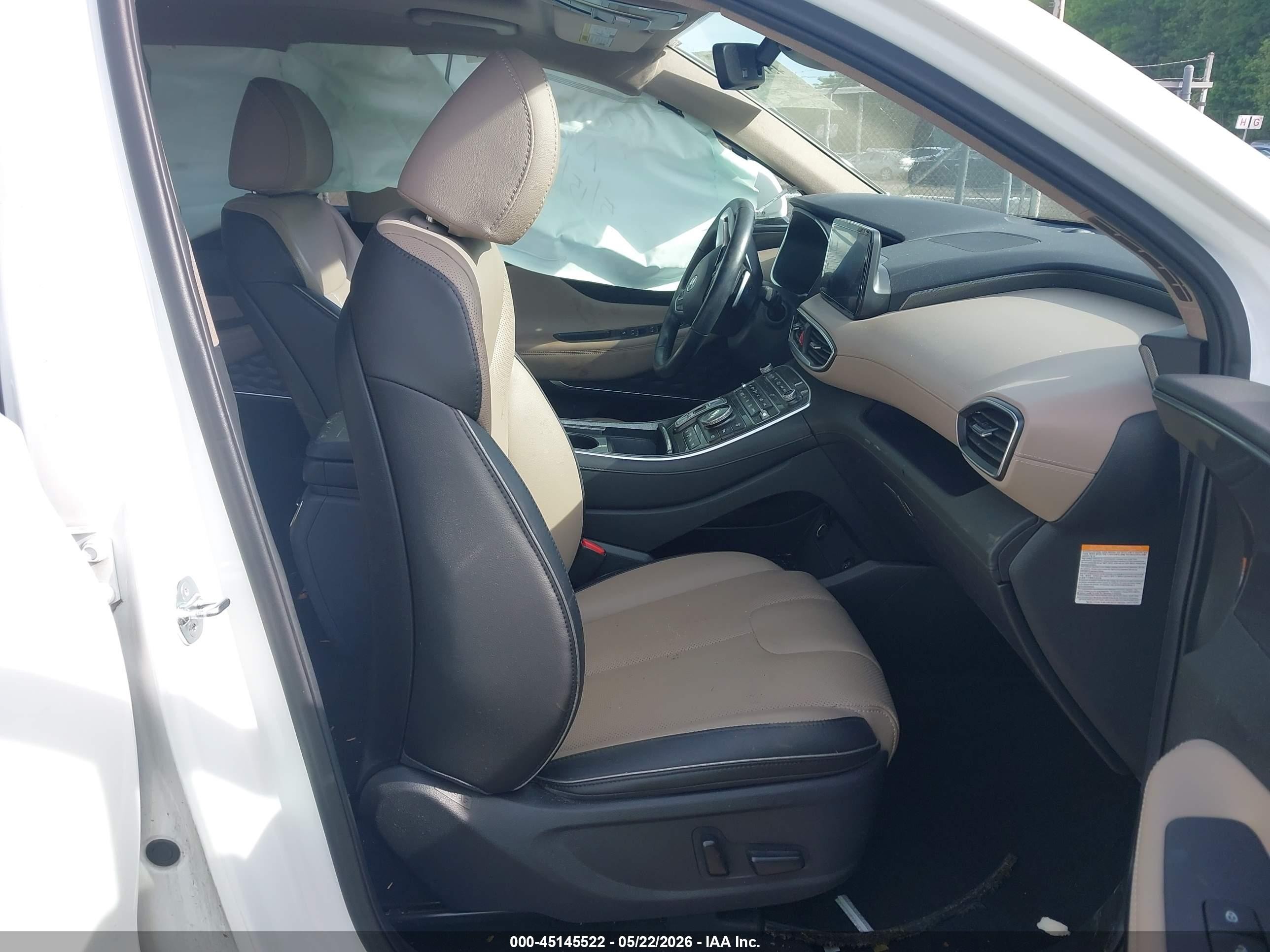 2023 Hyundai Santa Fe Hybrid Limited White vin: 5NMS5DA10PH023605
