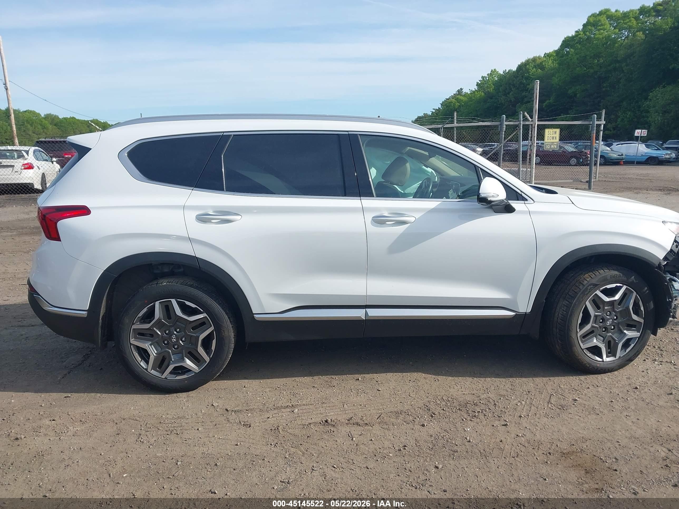 2023 Hyundai Santa Fe Hybrid Limited White vin: 5NMS5DA10PH023605