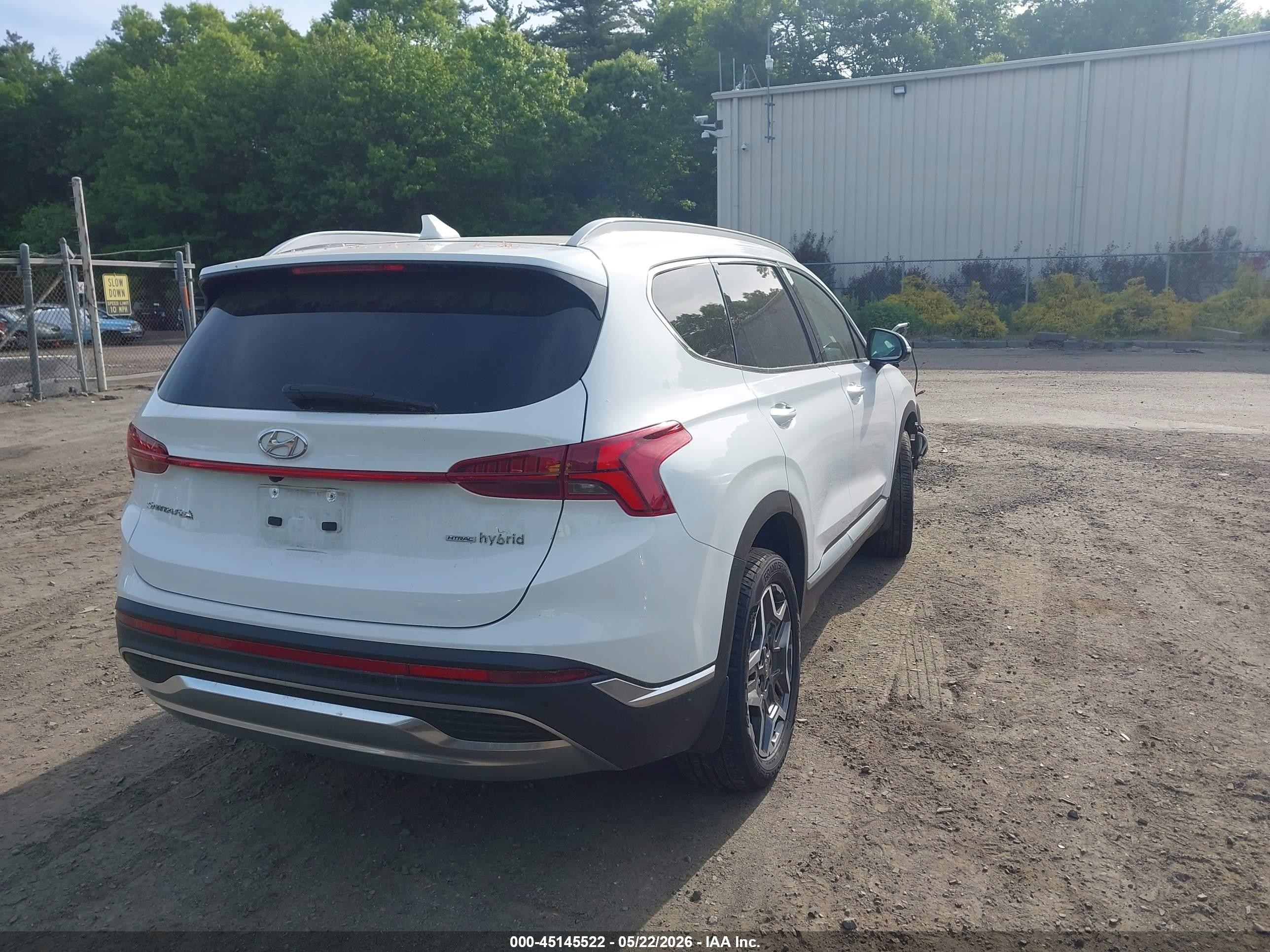 2023 Hyundai Santa Fe Hybrid Limited White vin: 5NMS5DA10PH023605