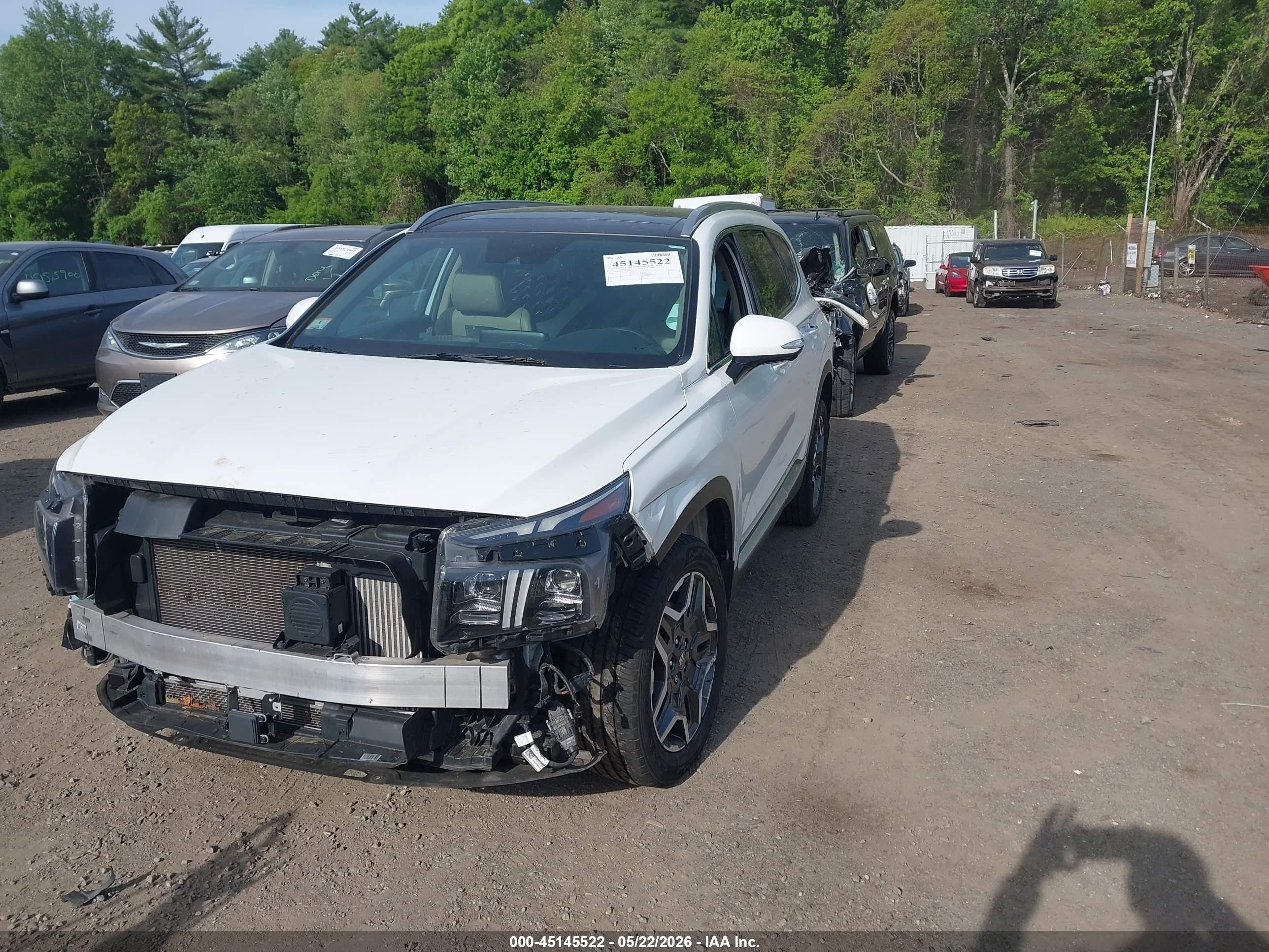 2023 Hyundai Santa Fe Hybrid Limited White vin: 5NMS5DA10PH023605