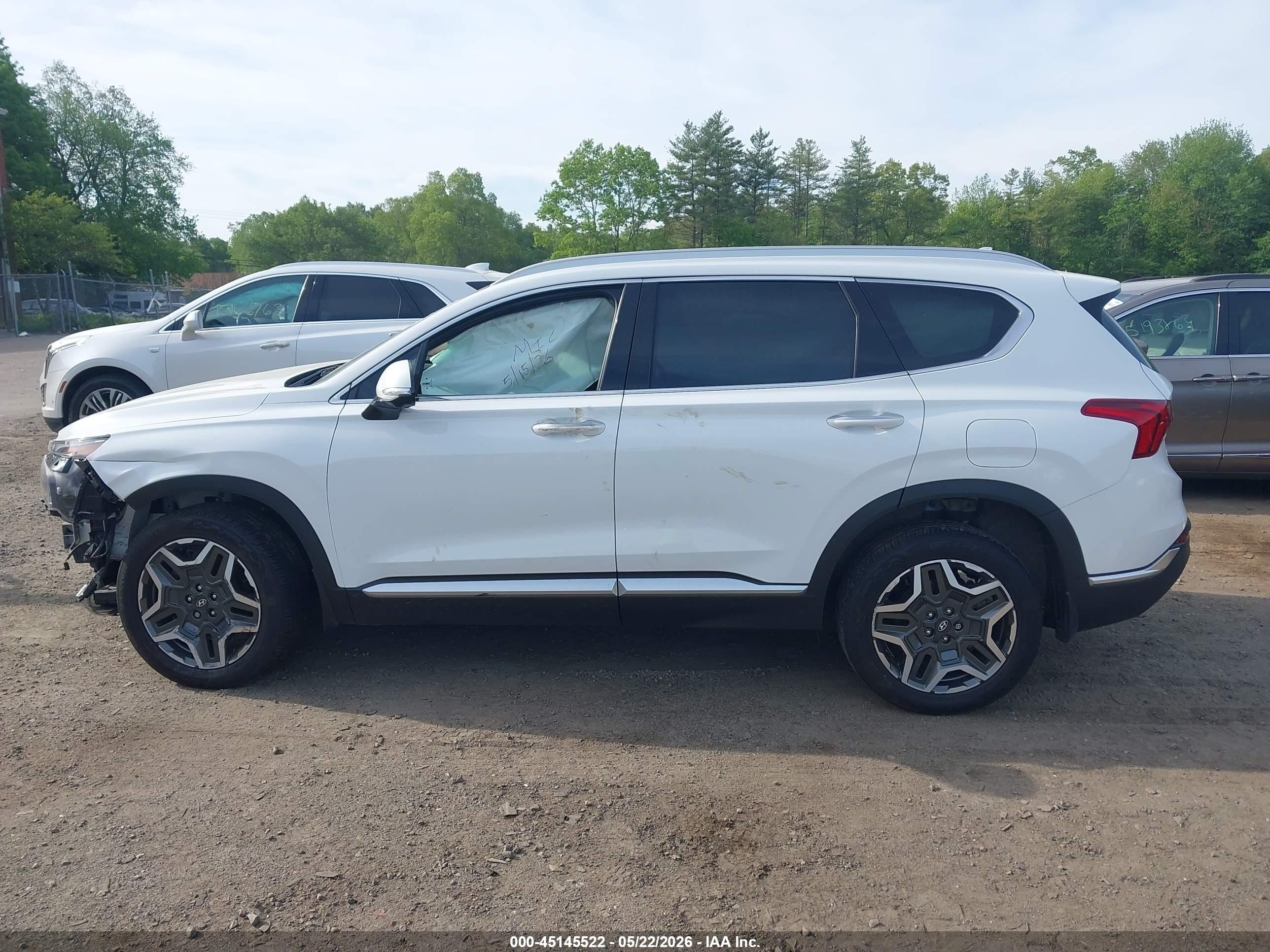 2023 Hyundai Santa Fe Hybrid Limited White vin: 5NMS5DA10PH023605
