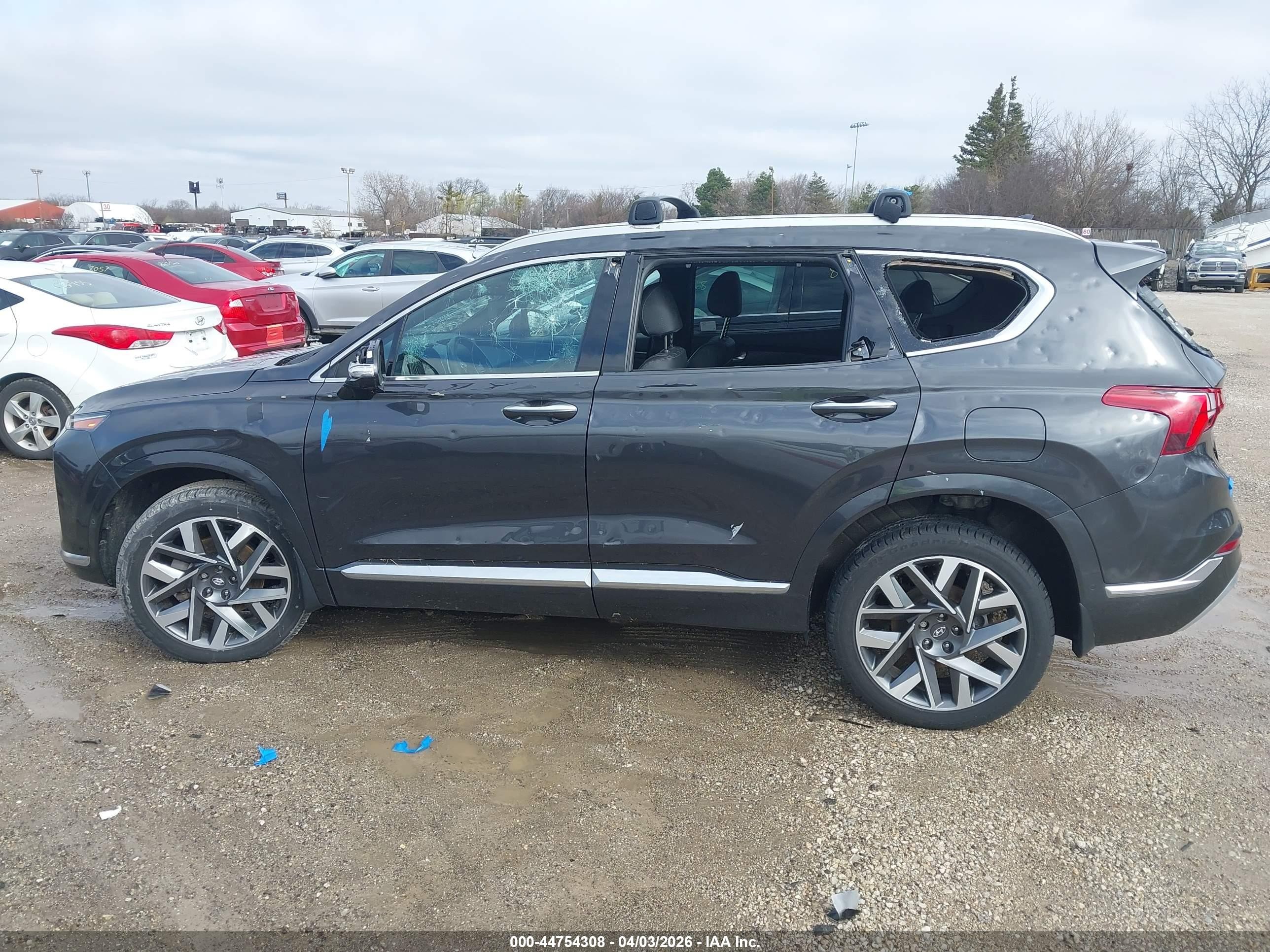 2021 Hyundai Santa Fe Calligraphy Серый vin: 5NMS5DAL8MH367695