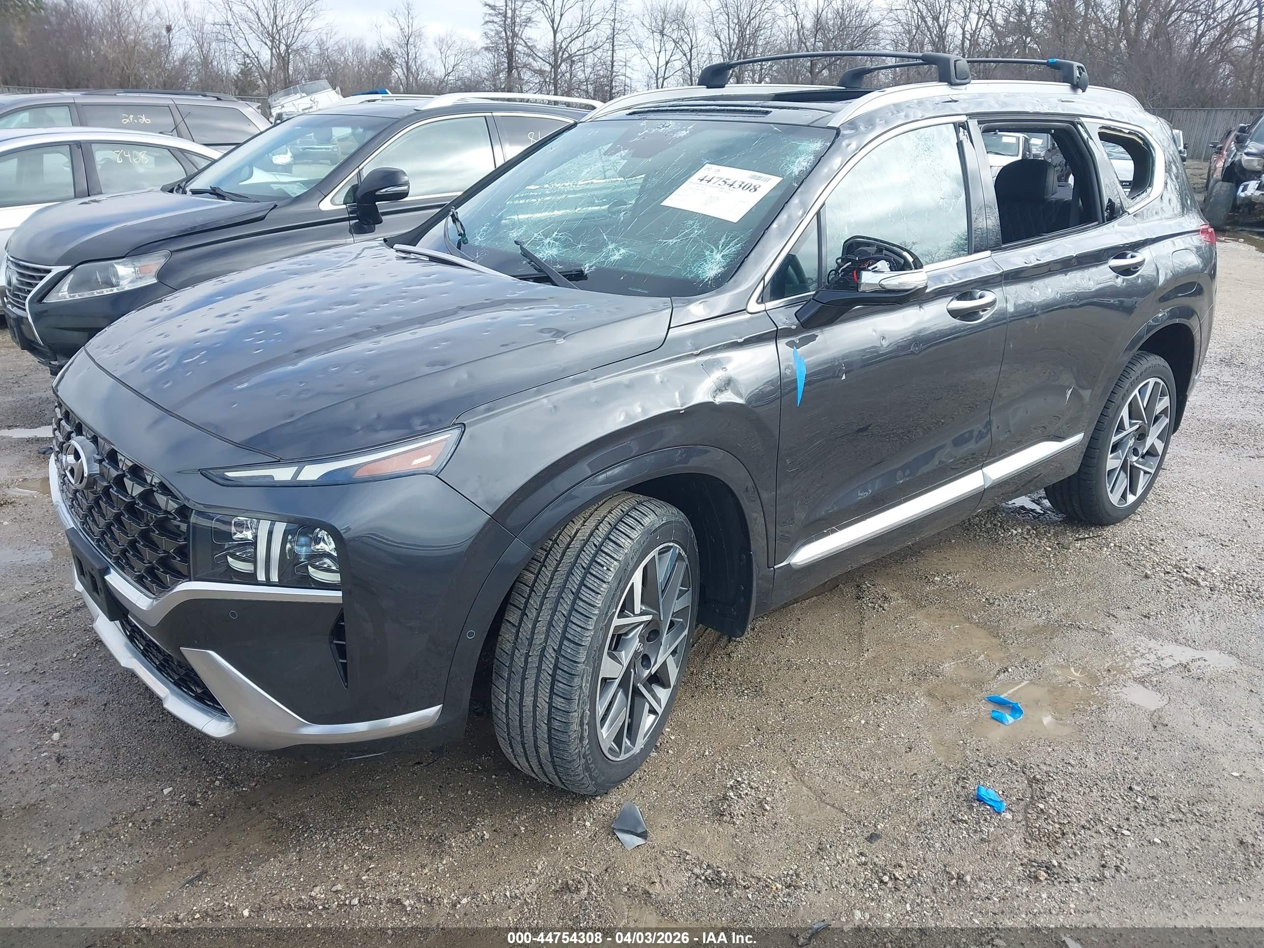2021 Hyundai Santa Fe Calligraphy Серый vin: 5NMS5DAL8MH367695