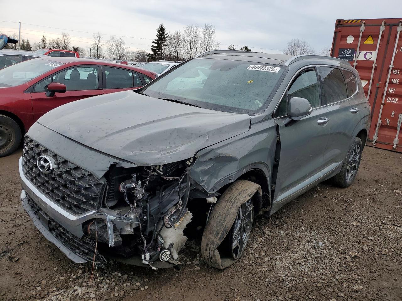2021 Hyundai Santa Fe Calligraphy Gray vin: 5NMS5DALXMH317476