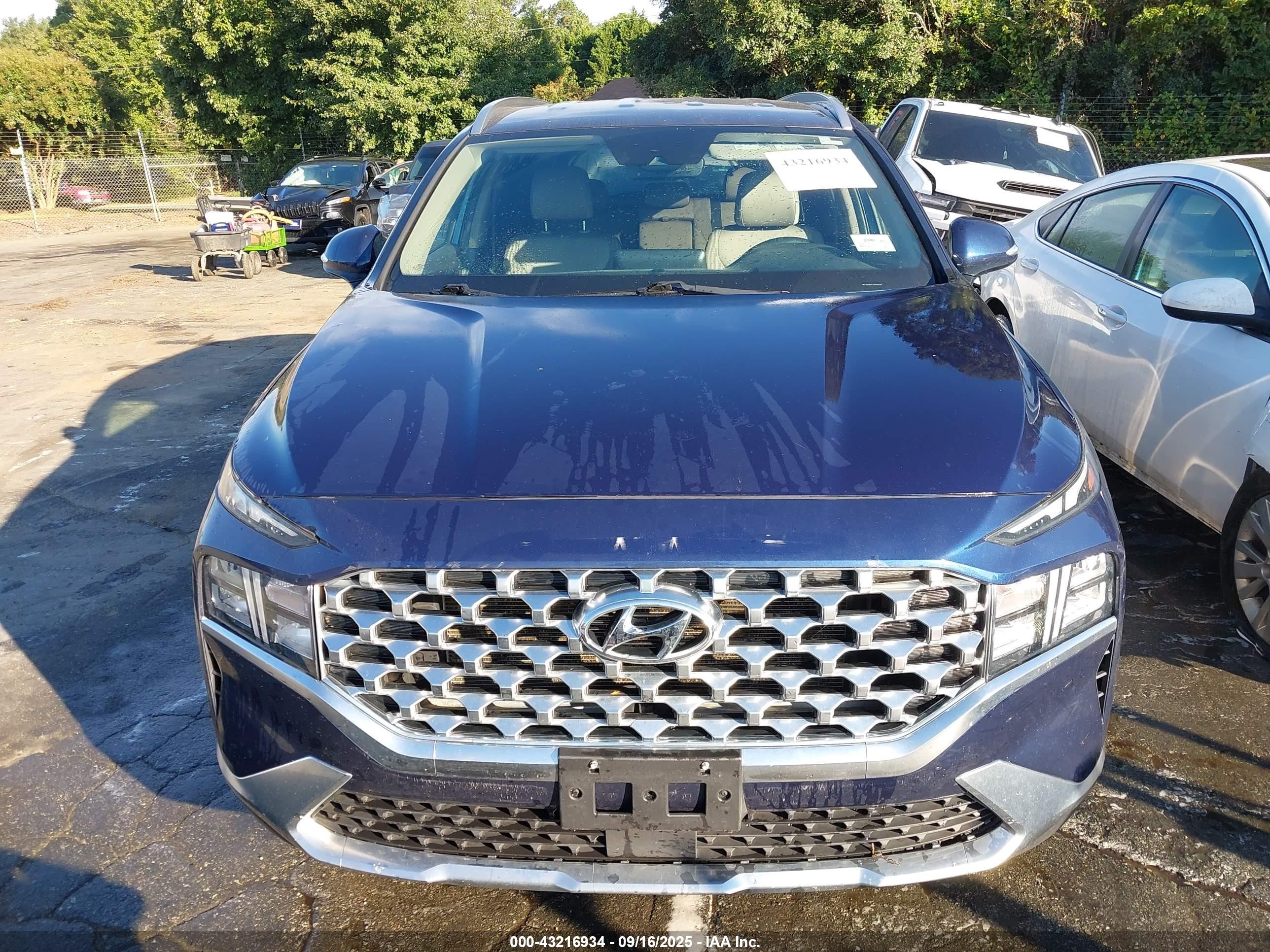 2021 Hyundai Santa Fe Sel Dark Blue vin: 5NMS64AJ6MH351233