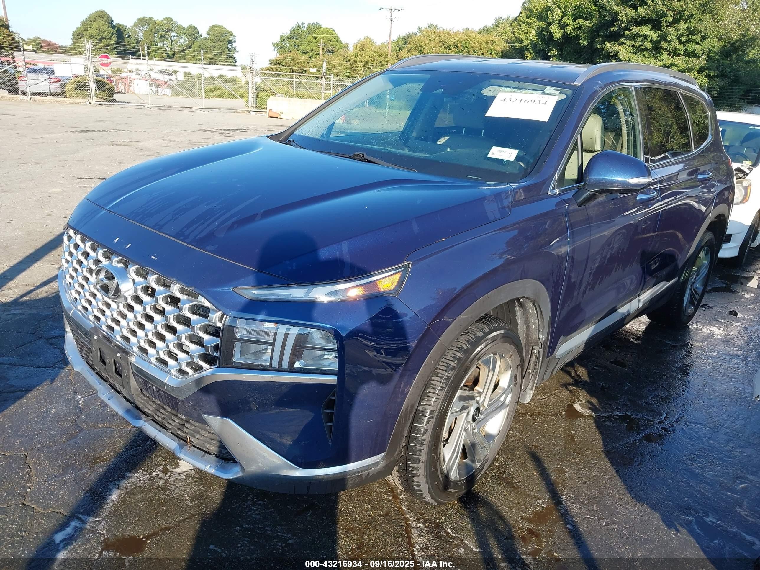 2021 Hyundai Santa Fe Sel Dark Blue vin: 5NMS64AJ6MH351233