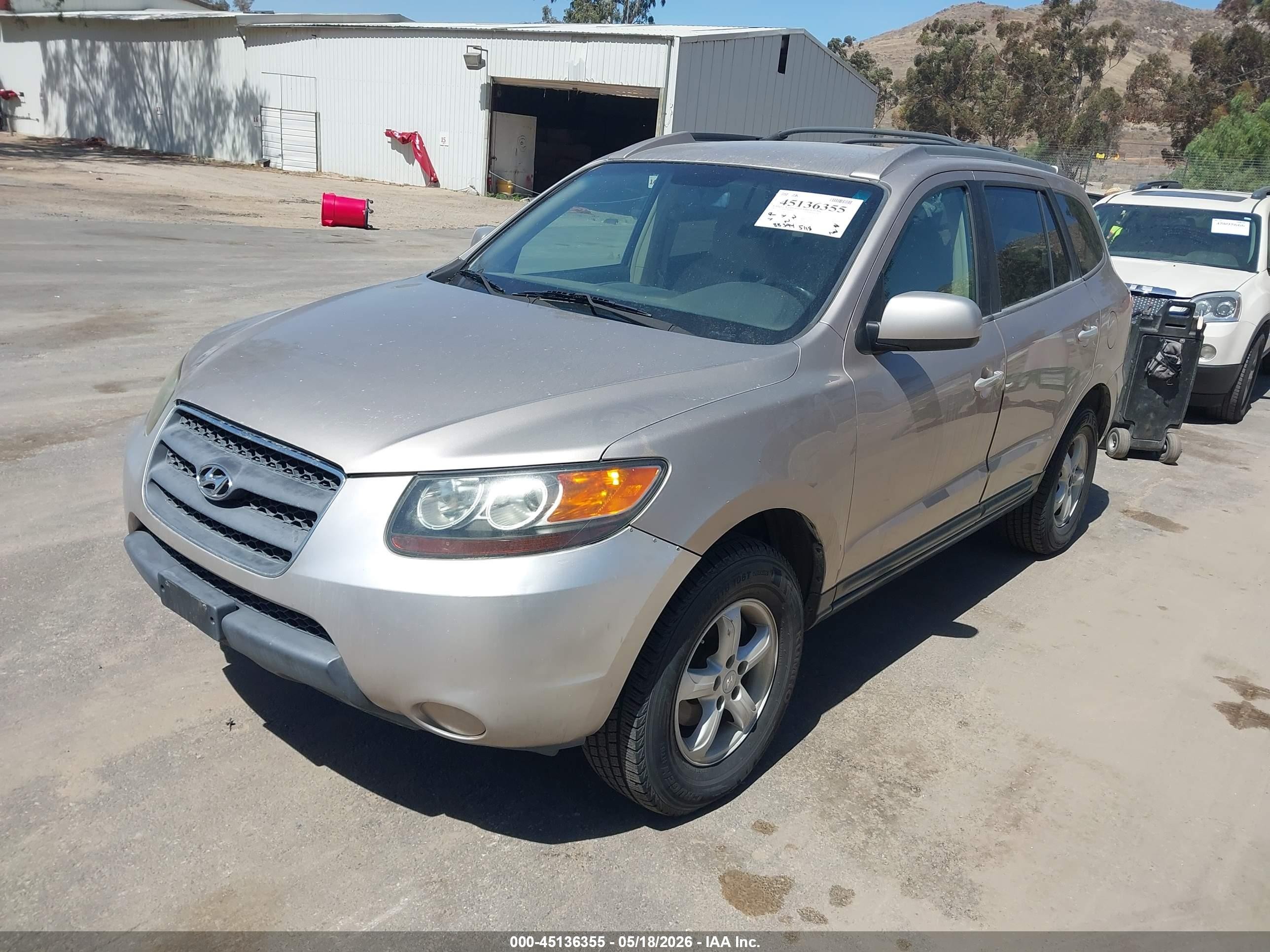 2007 Hyundai Santa Fe Gls Silver vin: 5NMSG13D07H049119
