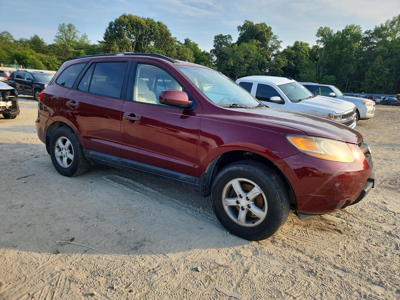 2008 Hyundai Santa Fe Red vin: 5NMSG13D08H173215